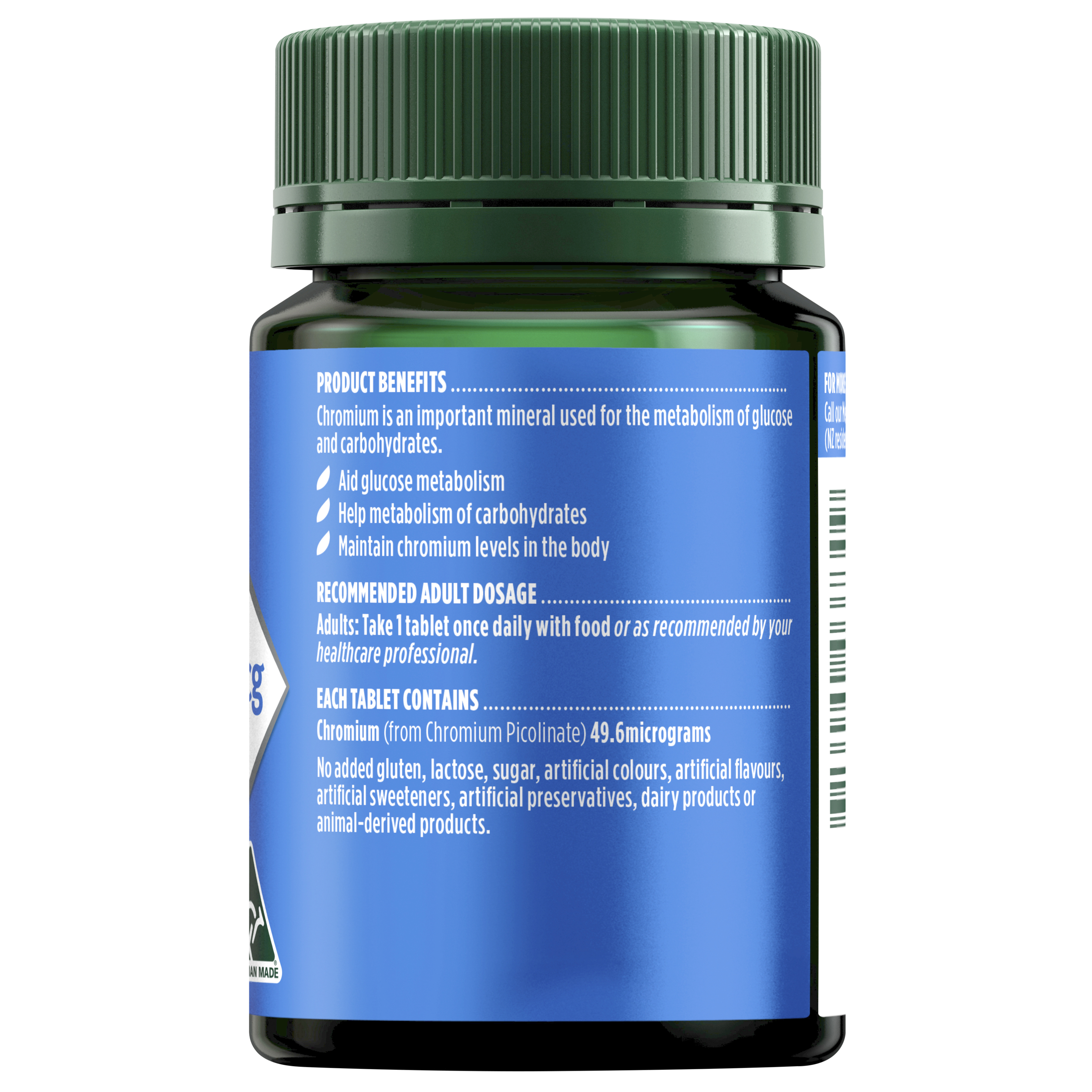 Nature's Own Chromium Picolinate 200 tablets - Image 2
