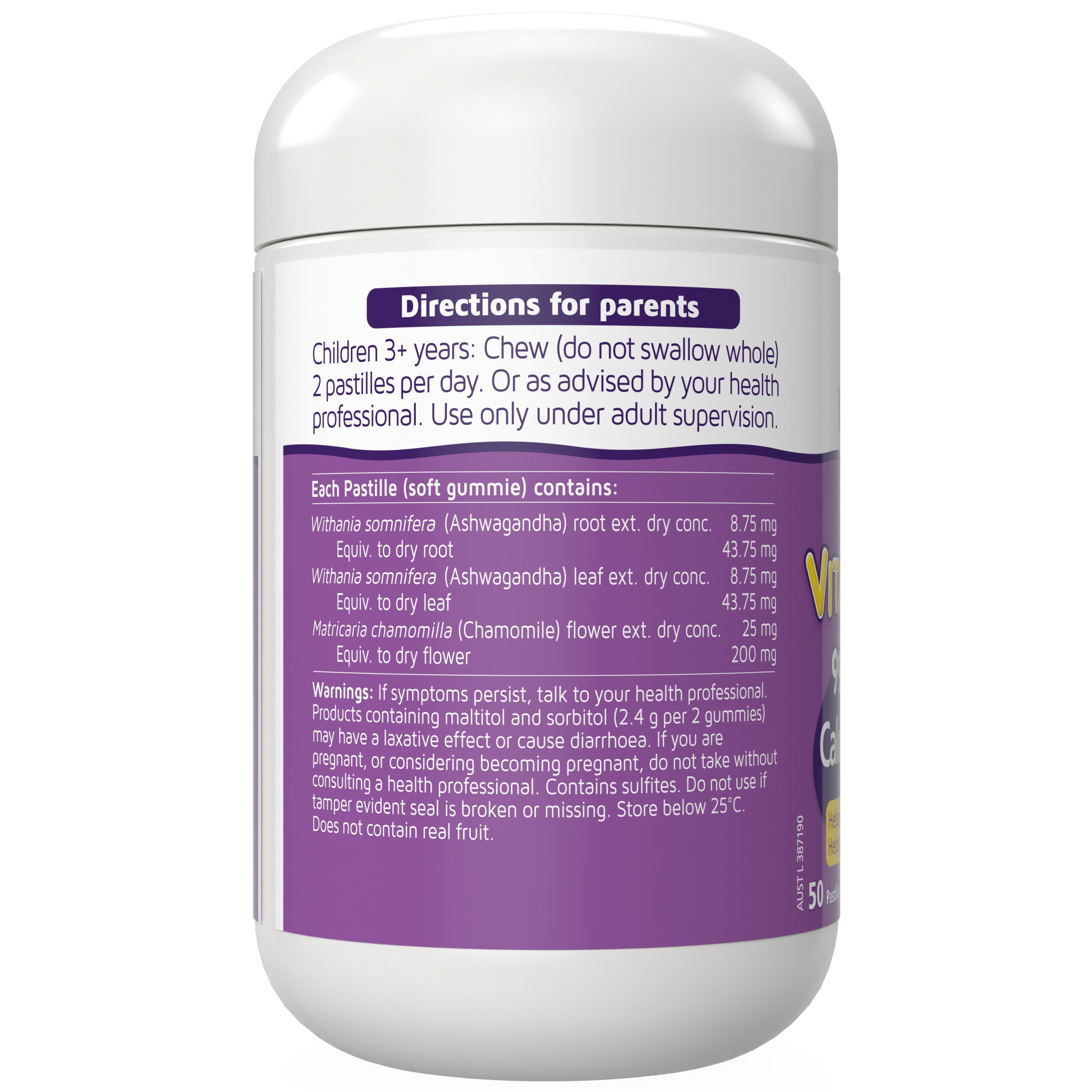 Nature's Way Kids Smart Vita Gummies Calm + Sleep 50 pastilles - Image 3