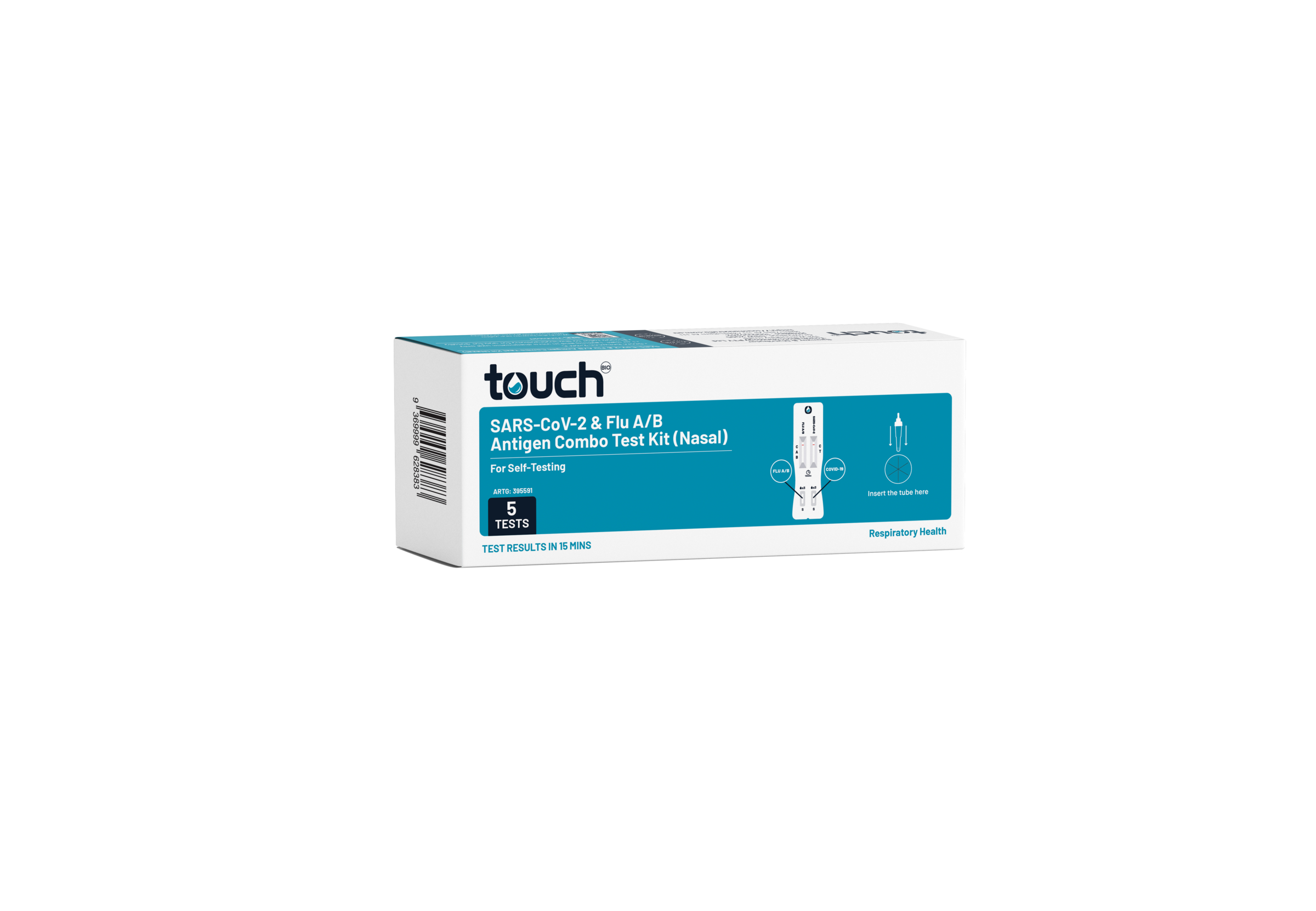 TouchBio 2in1 Flu A/B and COVID-19 Rapid Antigen Self-Testing Kit 5 pack - Image 3