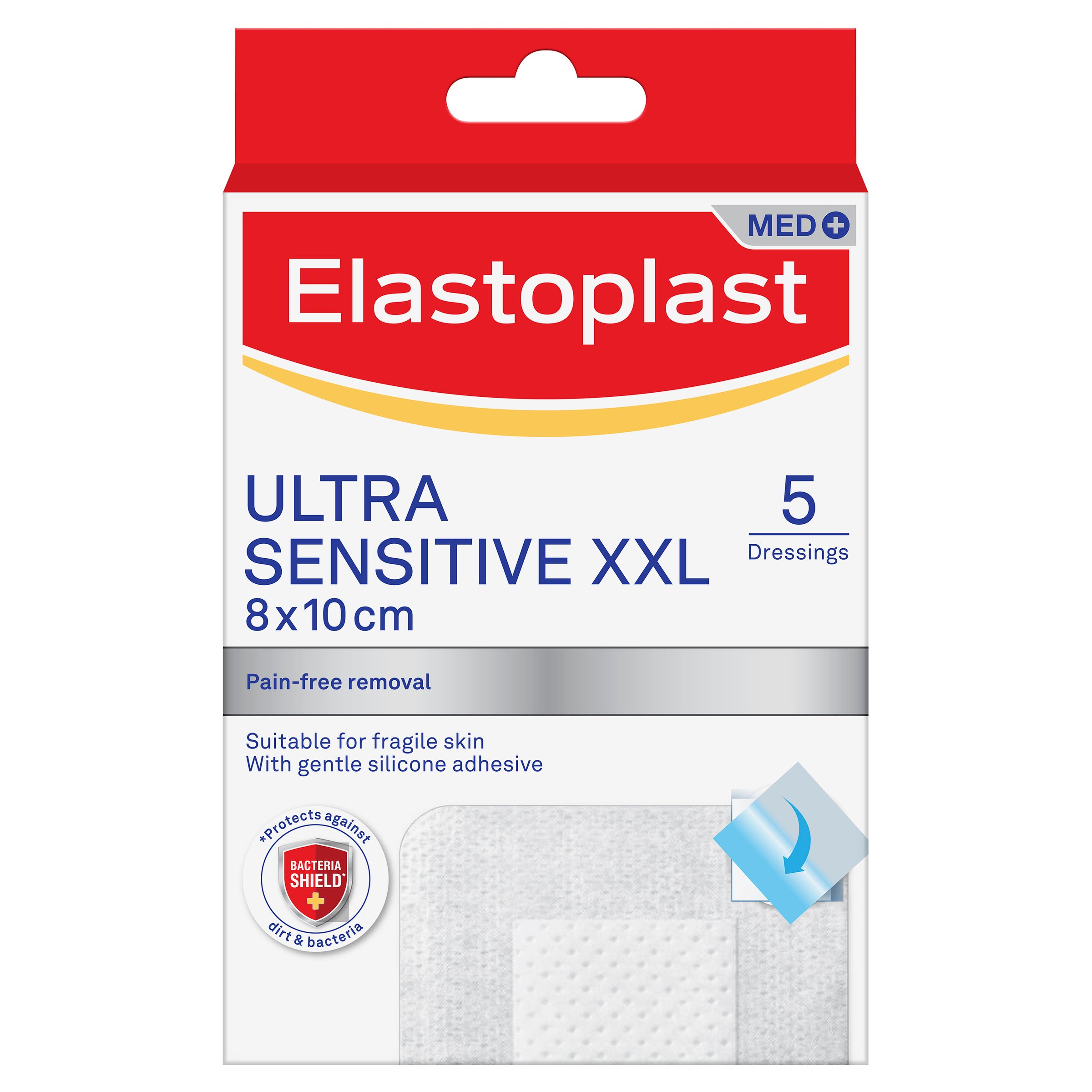 Elastoplast Ultra Sensitive XXL 8 x 10cm - 1 each - Image 1