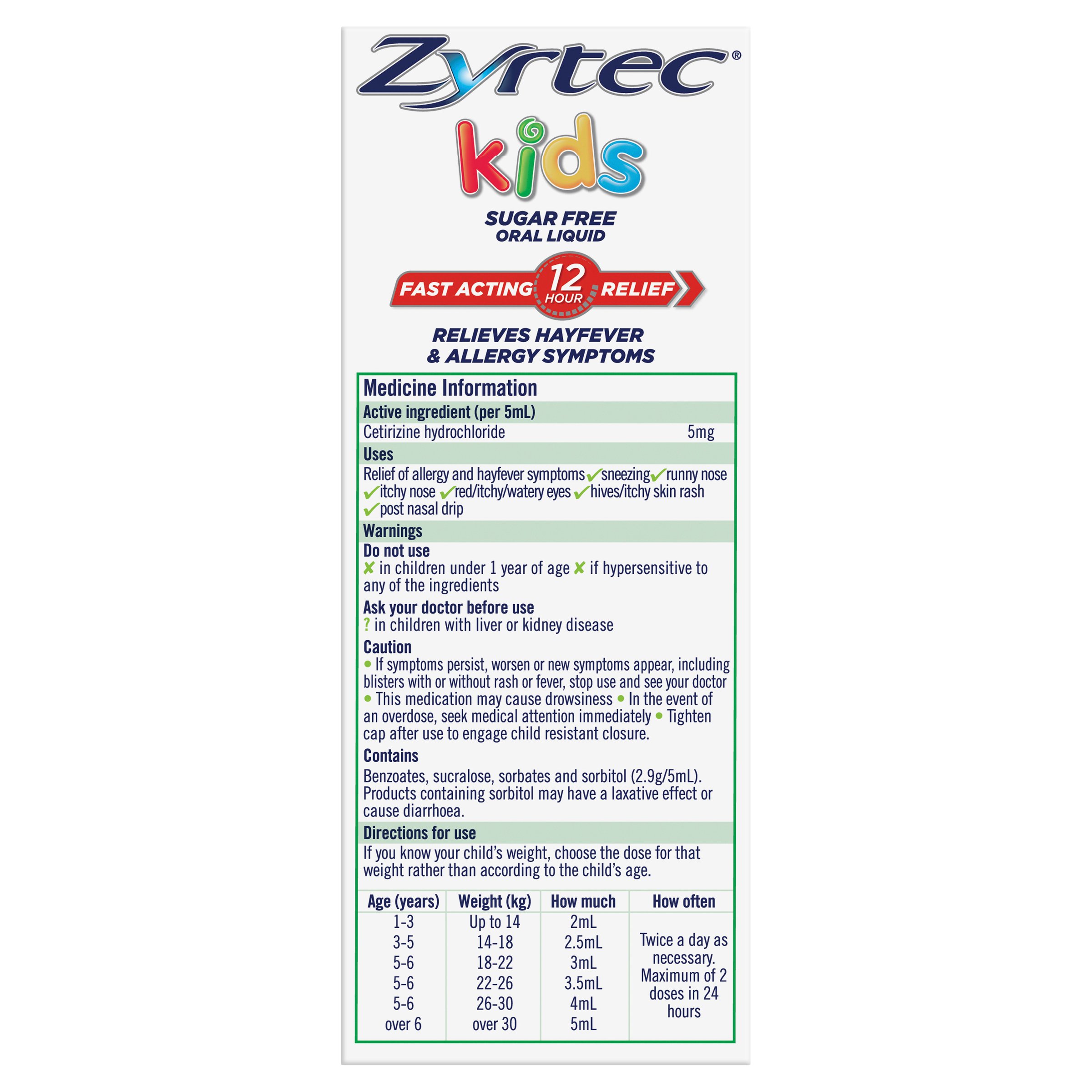 Zyrtec Kids Liquid Grape 120ml - Image 4