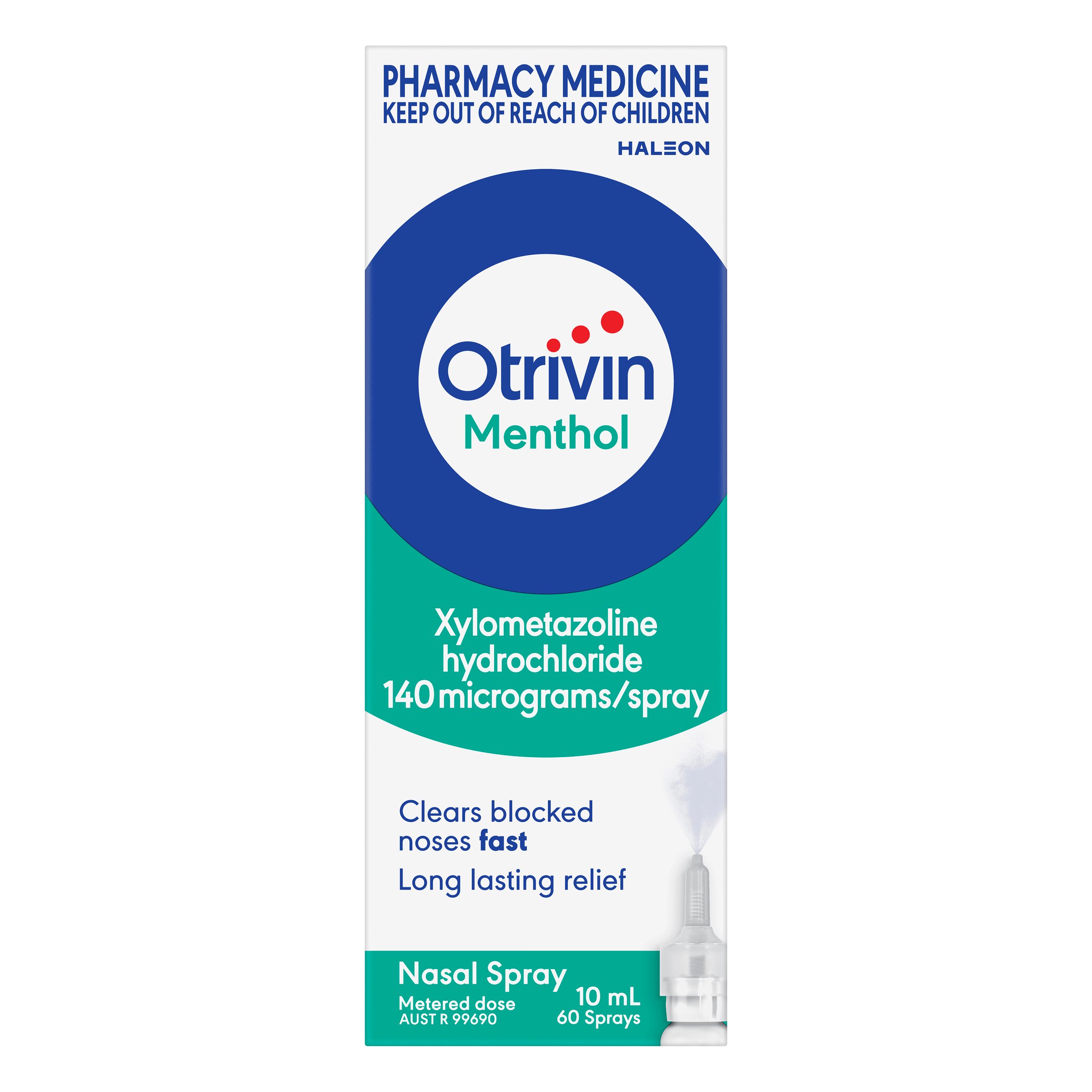 Otrivin Menthol Nasal Spray 10ml - Image 1