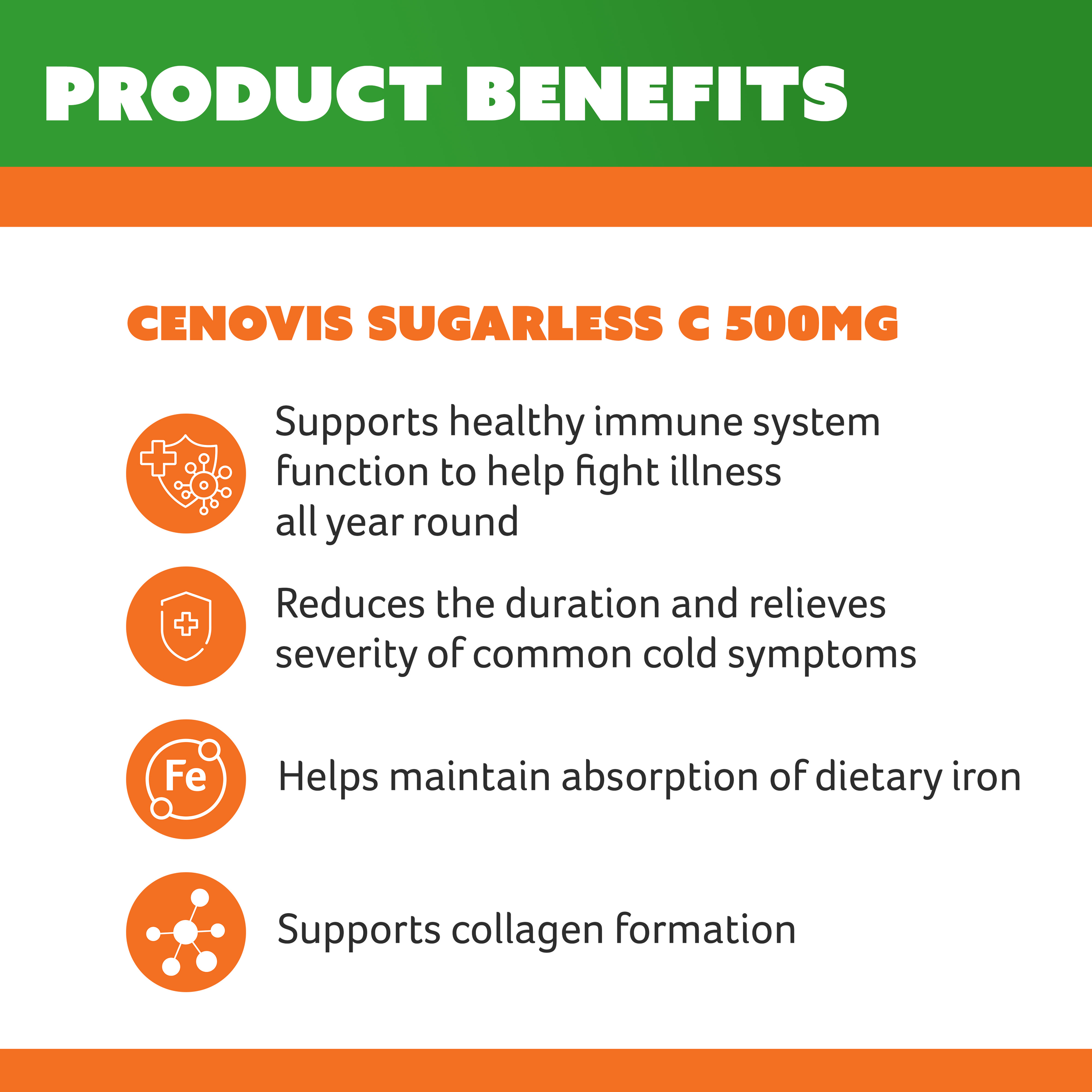 Cenovis Sugarless C 500mg - 300 chewable tablets - Image 4