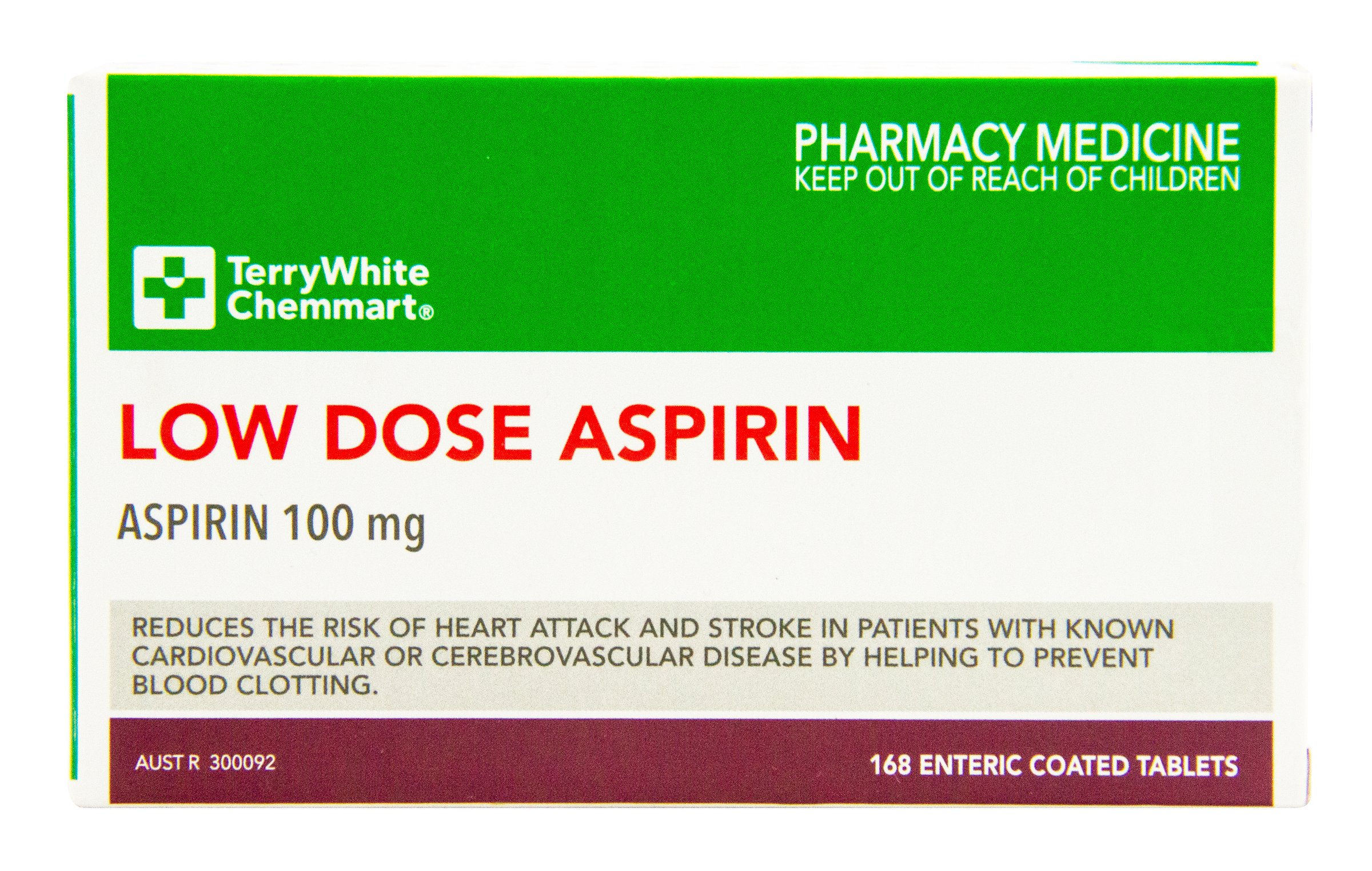 TerryWhite Chemmart Aspirin Low Dose 100mg - 168 tablets - Image 1