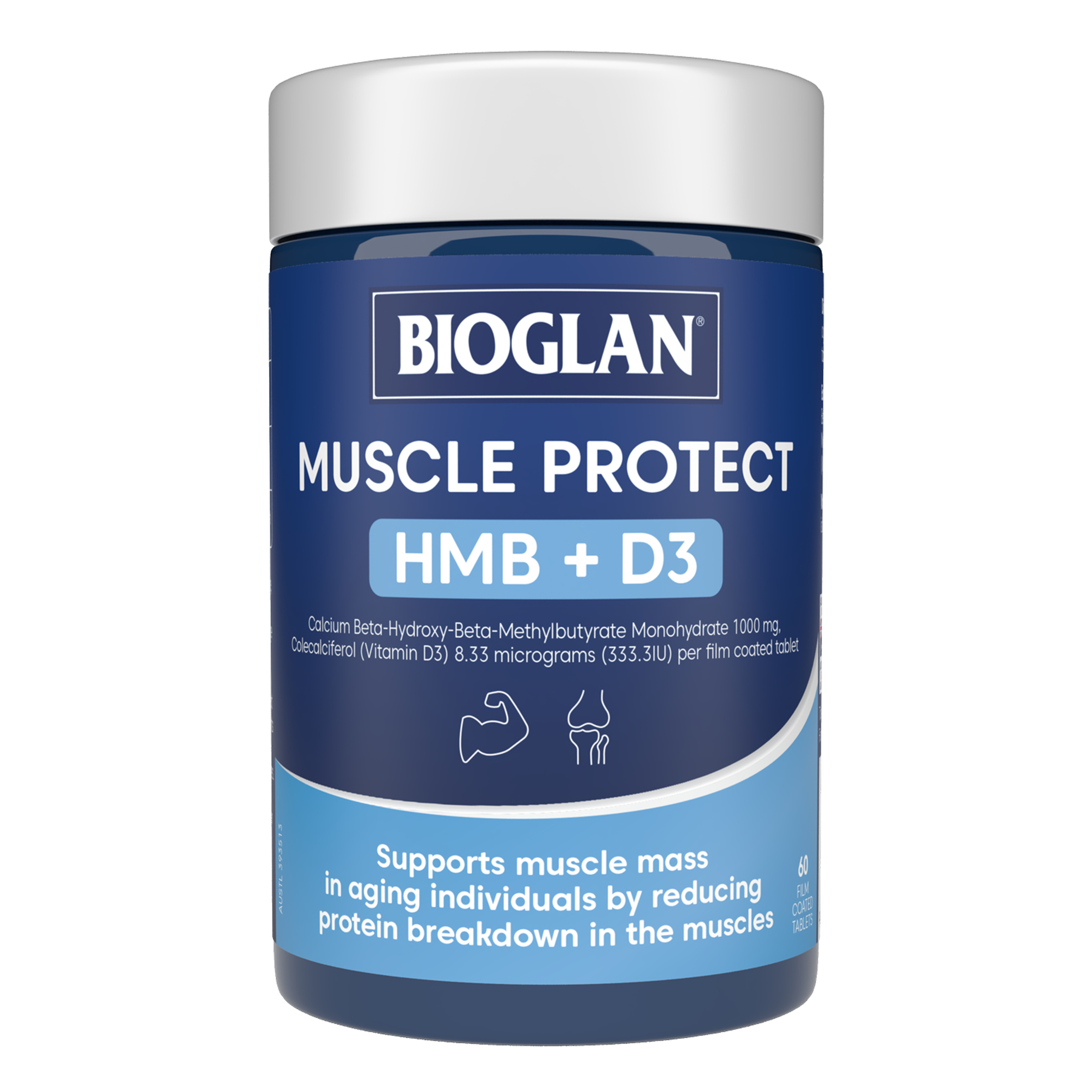 Bioglan Muscle Protect HMB + D3 60 tablets - Image 1
