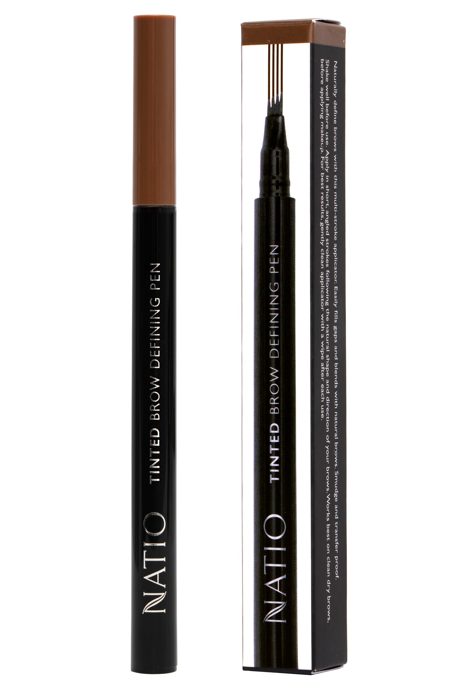 Natio Tinted Brow Defining Pen Medium Brown 1 each - Image 1