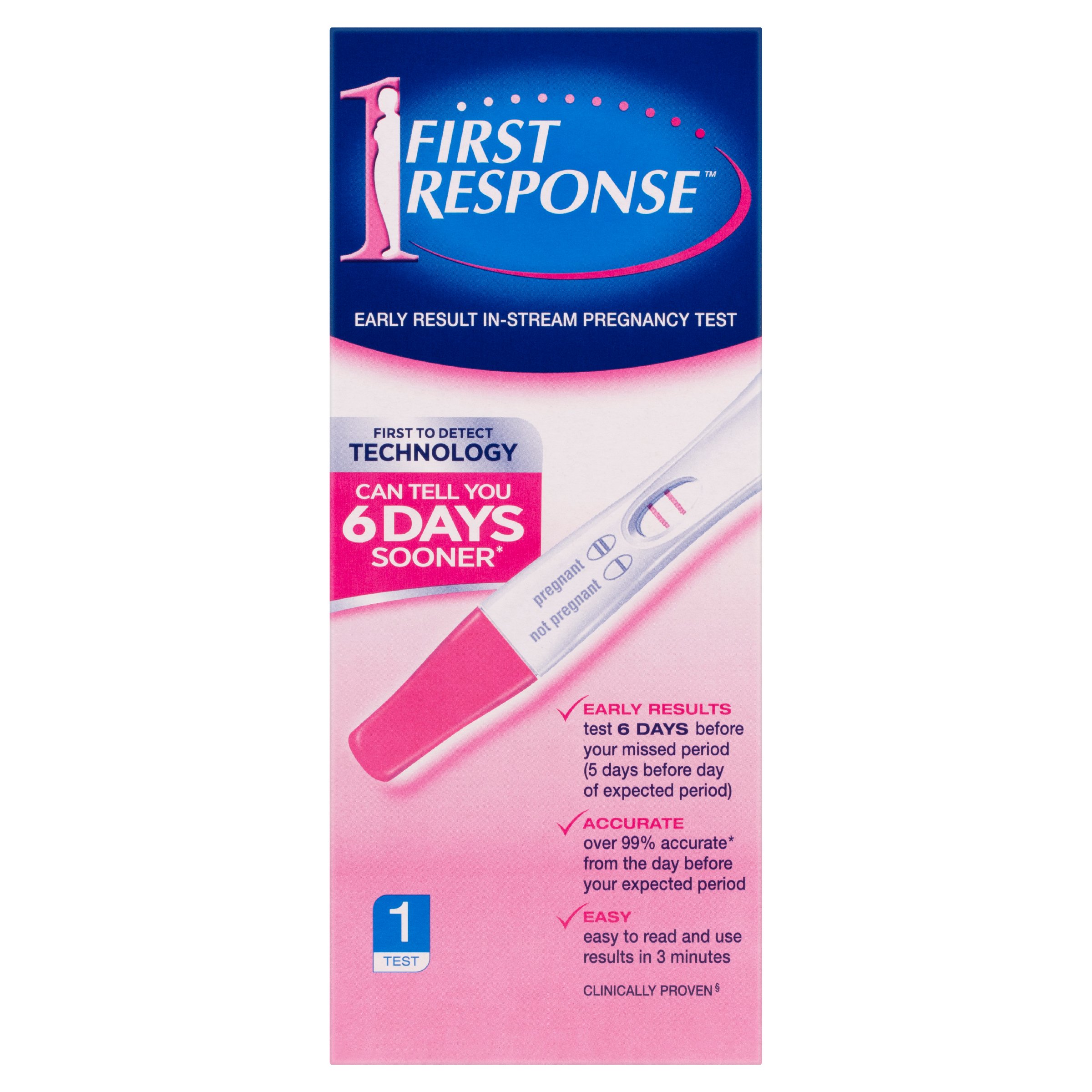 First Response Pregnancy Test In-Stream 1 pack - Image 1