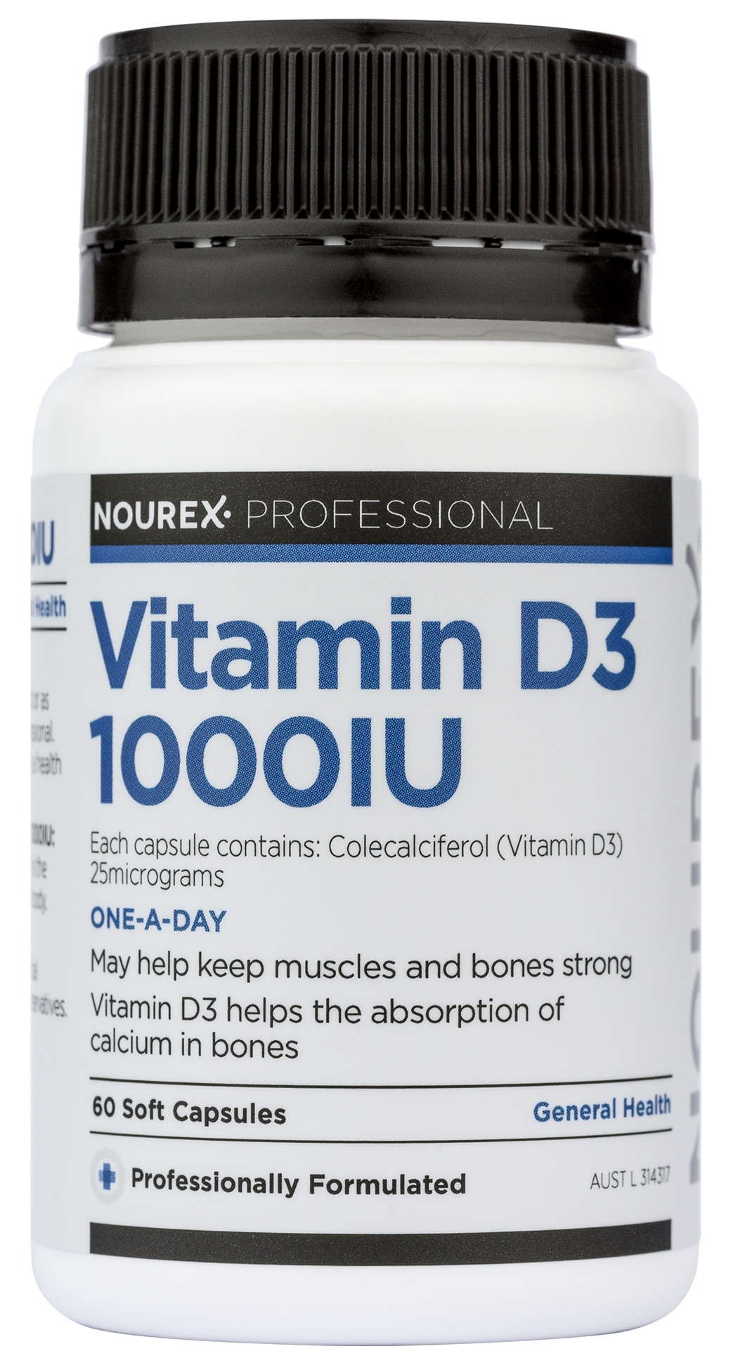 Nourex Professional Vitamin D 1000IU - 60 capsules