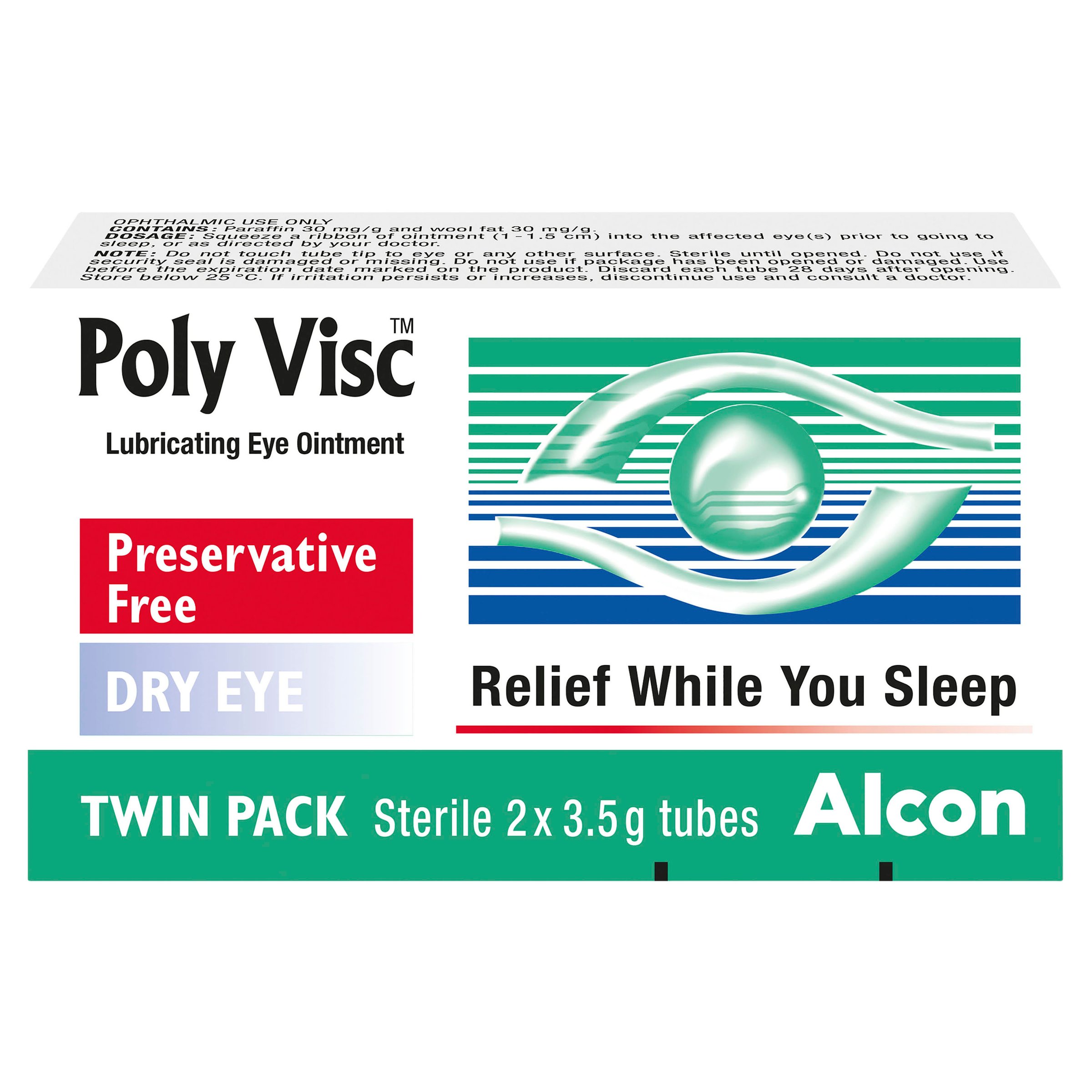 Poly-Visc Comp Eye Ointment 3.5g - 2 pack - Image 1