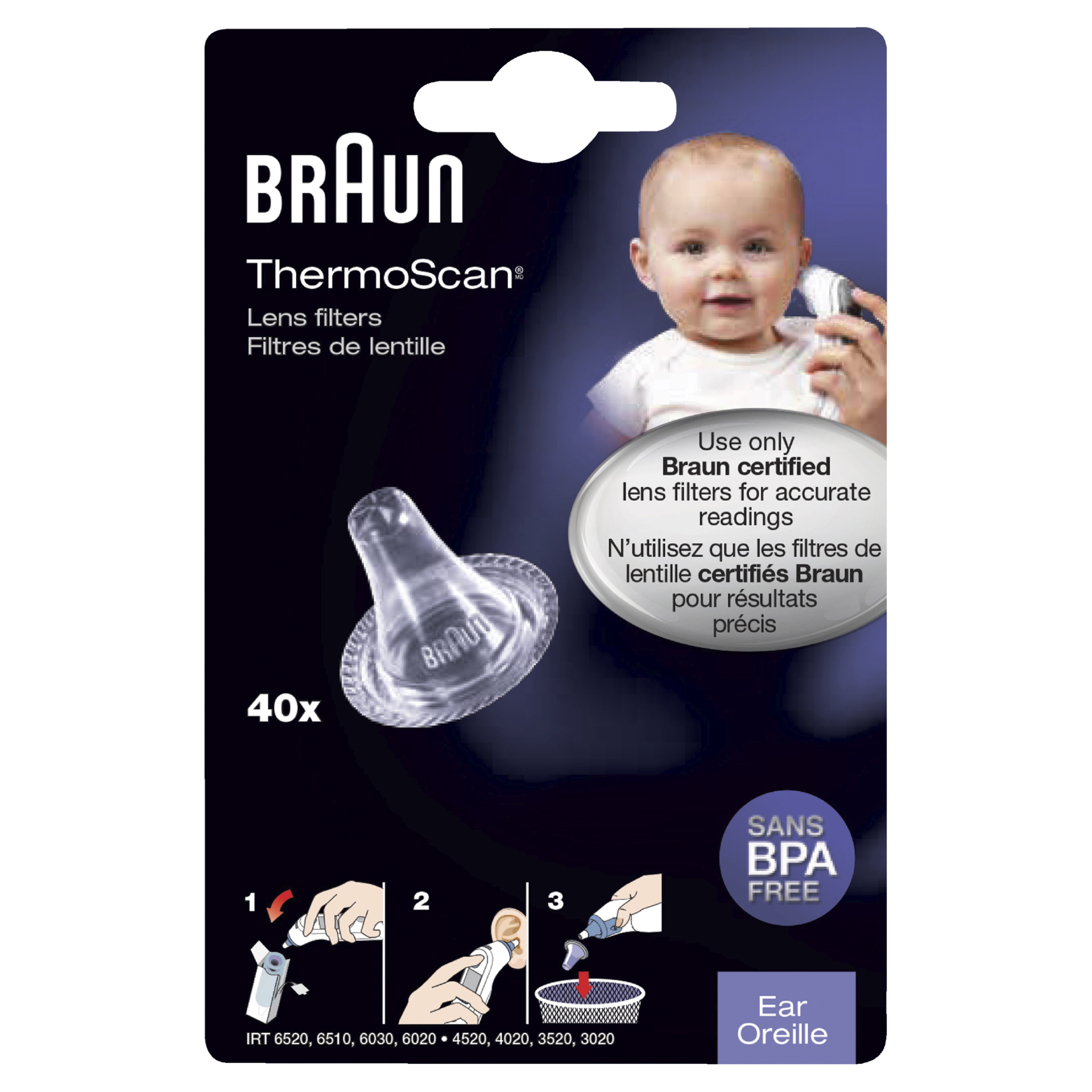Braun Thermoscan IRT 4020 Ear Thermometer Refills 40 pack - Image 1