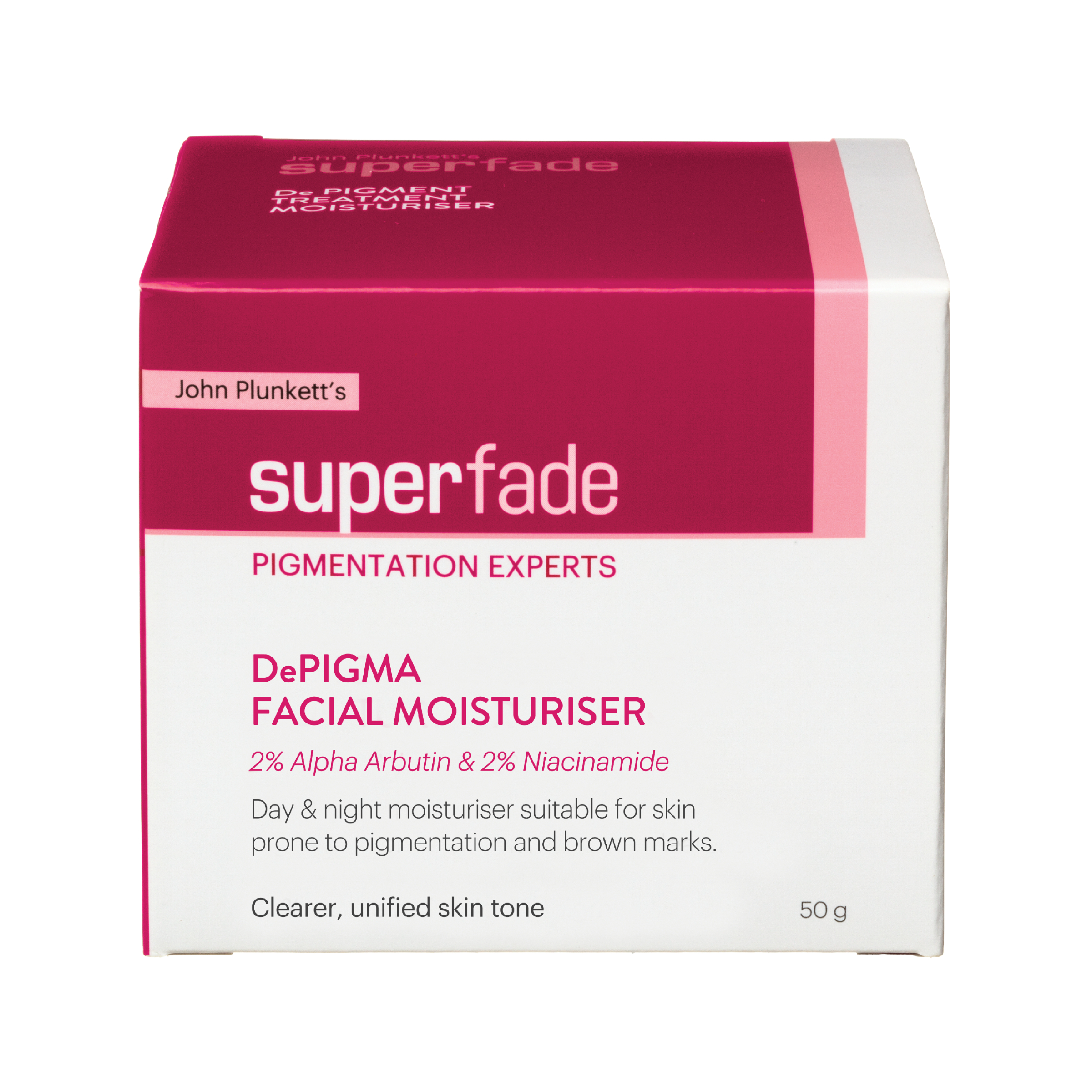 John Plunkett's SuperFade DePIGMA Moisturiser 50g - Image 1