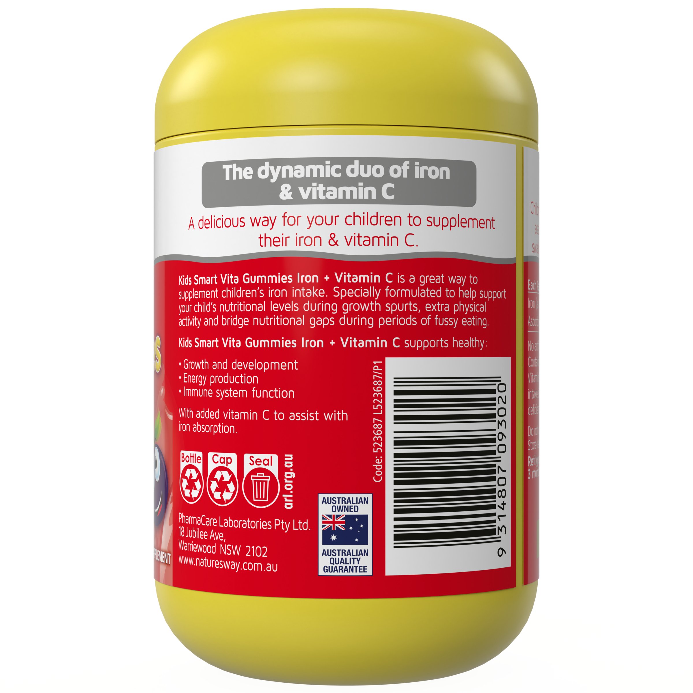 Nature's Way Vita Gummies Fibre + Probiotics 125 gummies - Image 2