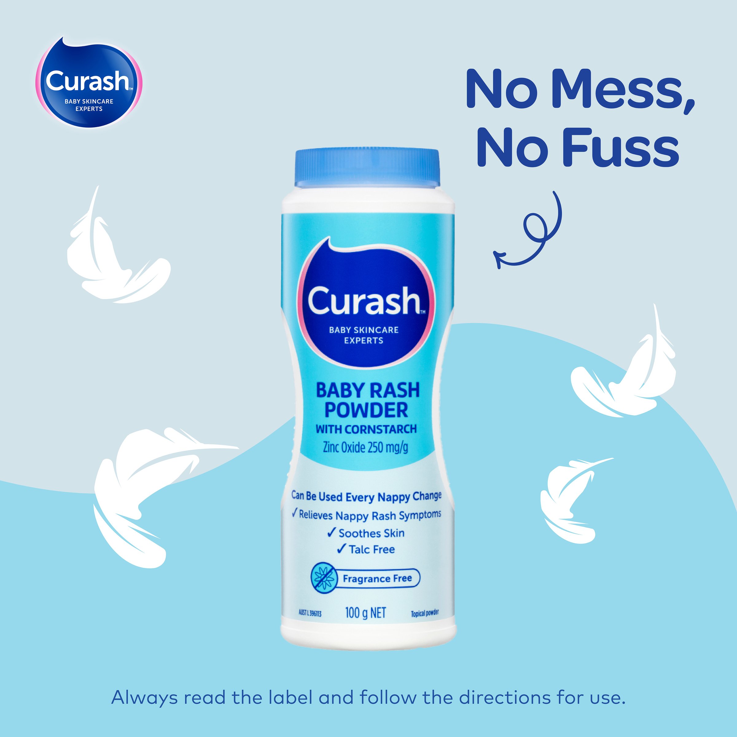 Curash Baby Rash Powder With Cornstarch 100g - Image 5
