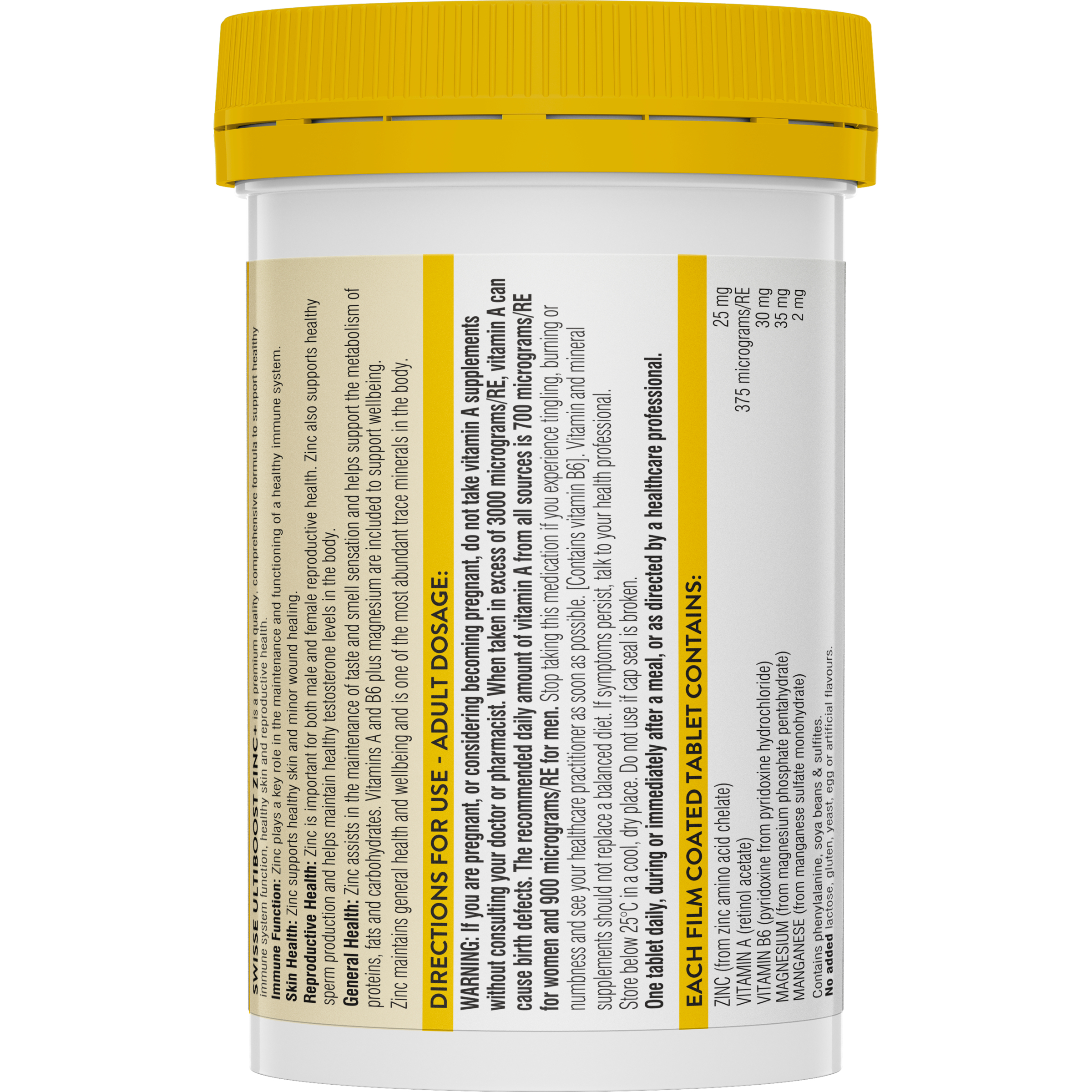 Swisse Ultiboost Zinc+ 120 tablets - Image 2