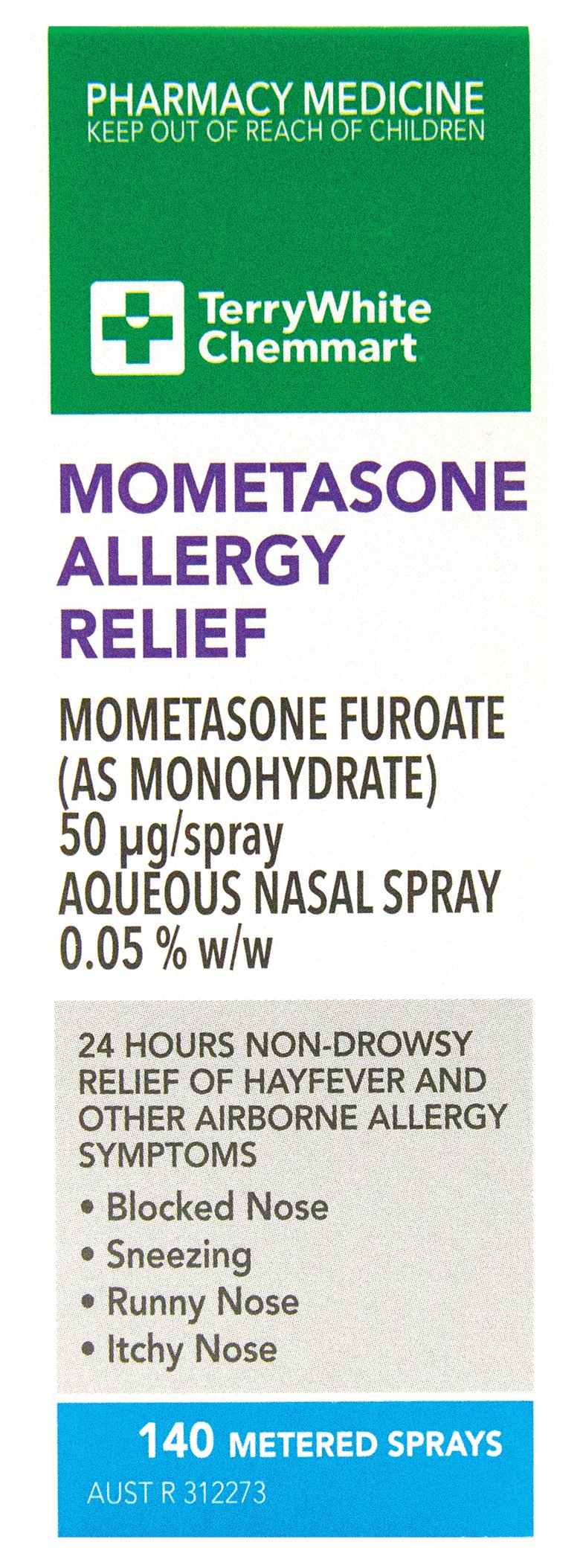 TerryWhite Chemmart Mometasone Nasal Spray 50mcg - 140 doses - Image 1