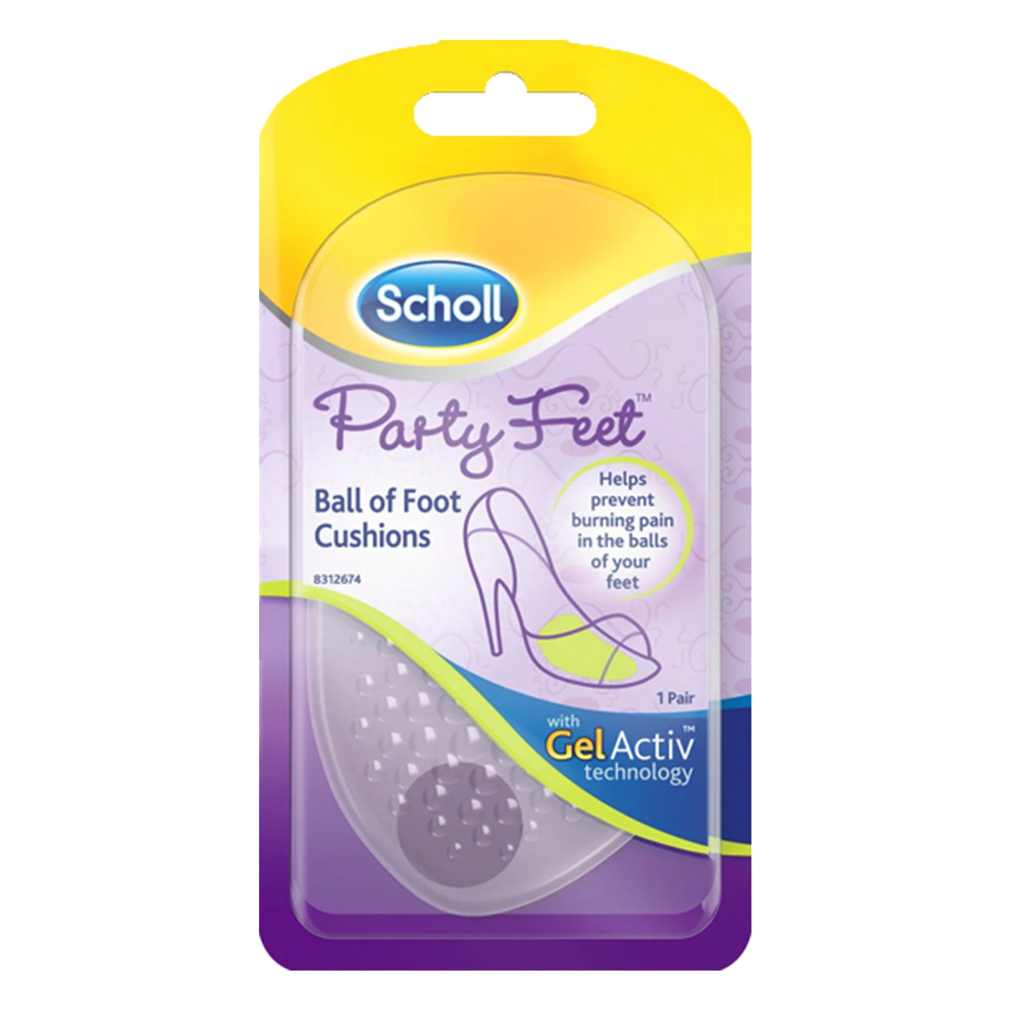 Scholl Party Feet Gel Cushions 1 pair - Image 1