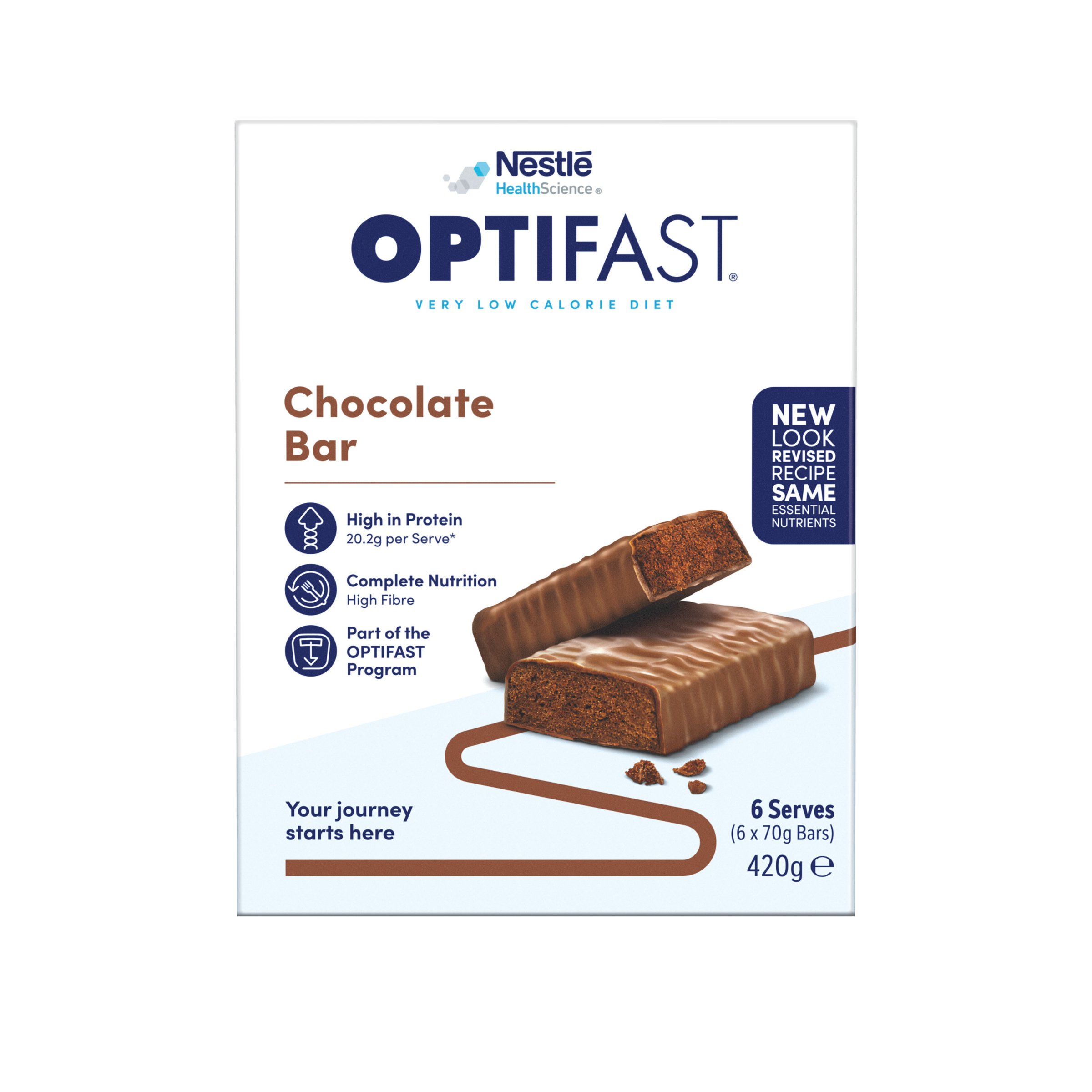 Optifast VLCD Bar Chocolate 70g - 6 pack - Image 1