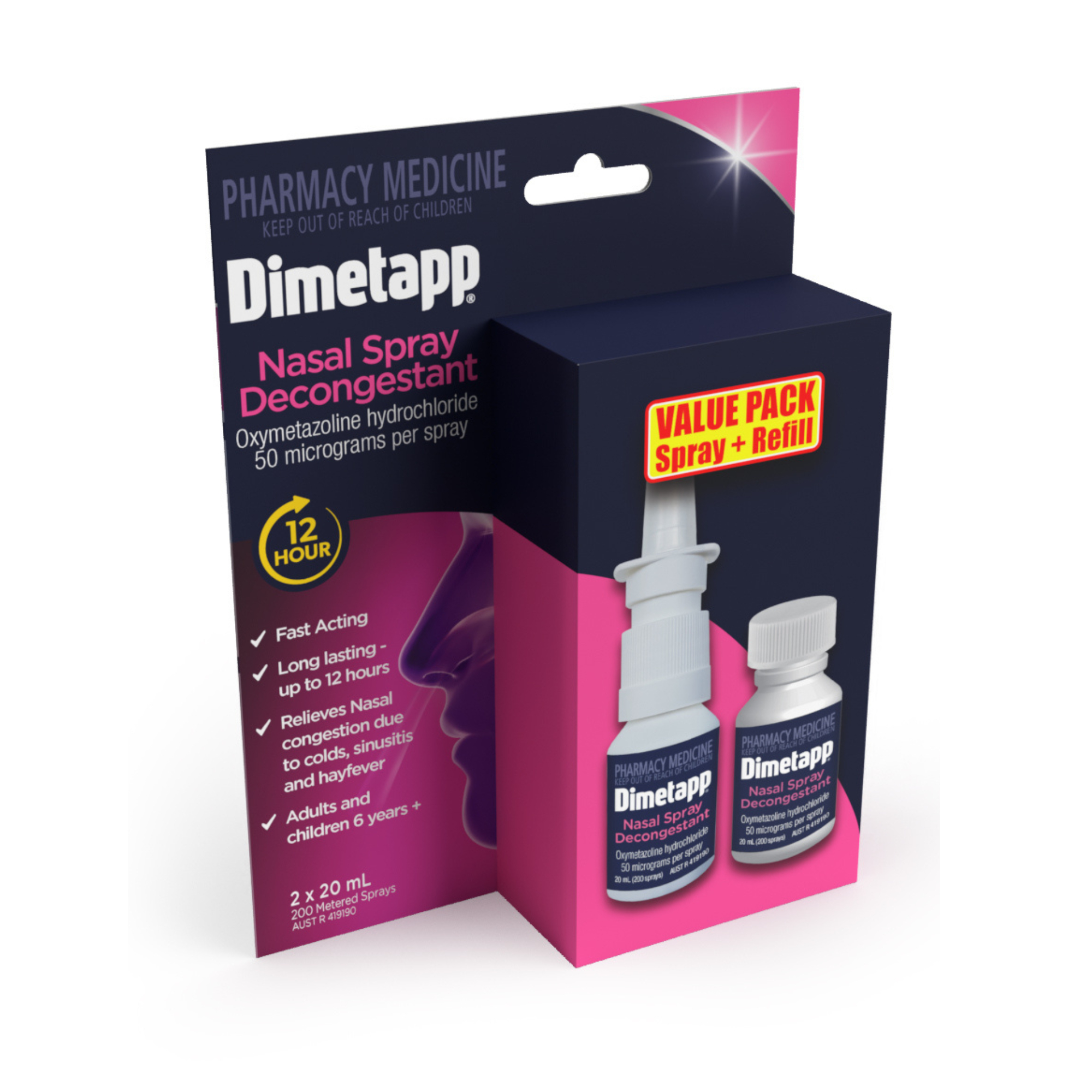 Dimetapp Nasal Spray Twin Pack + Refill 40ml - Image 2