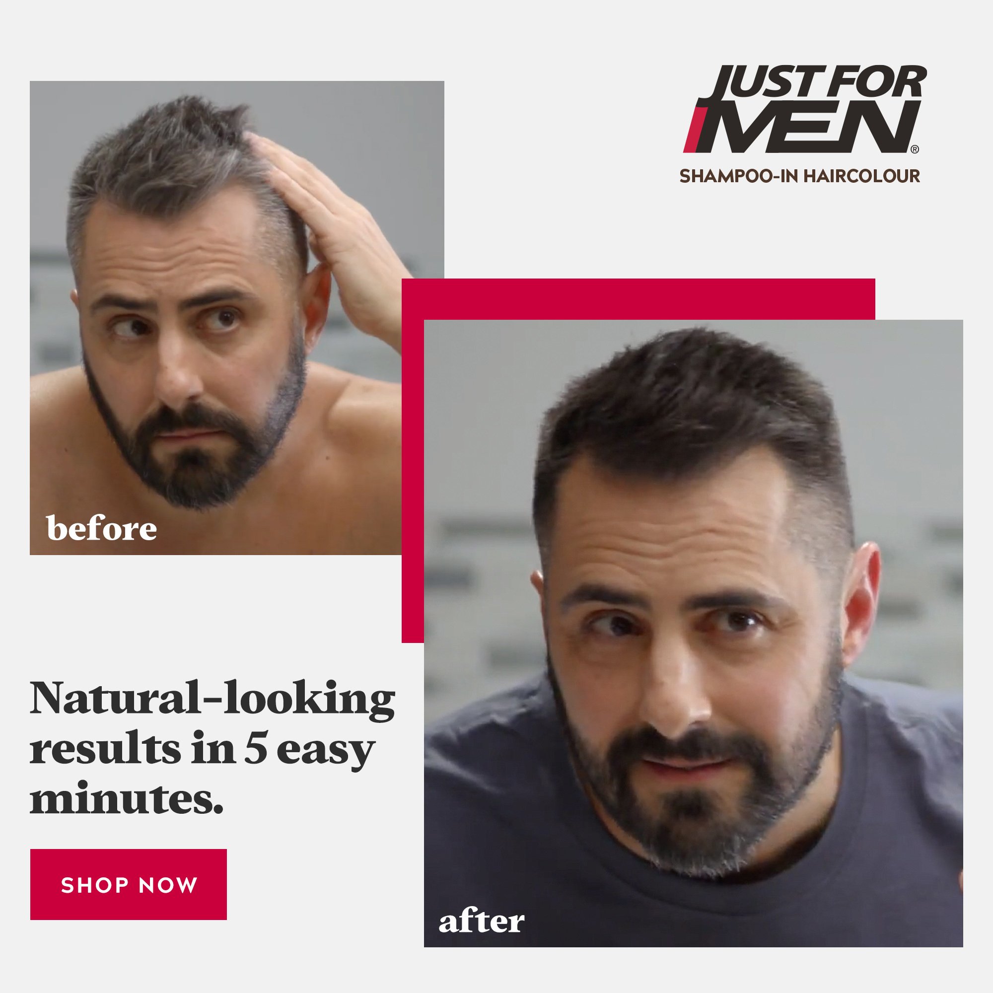 Just For Men Shampoo-In Haircolour Dark Brown-Black 1 pack - Image 6