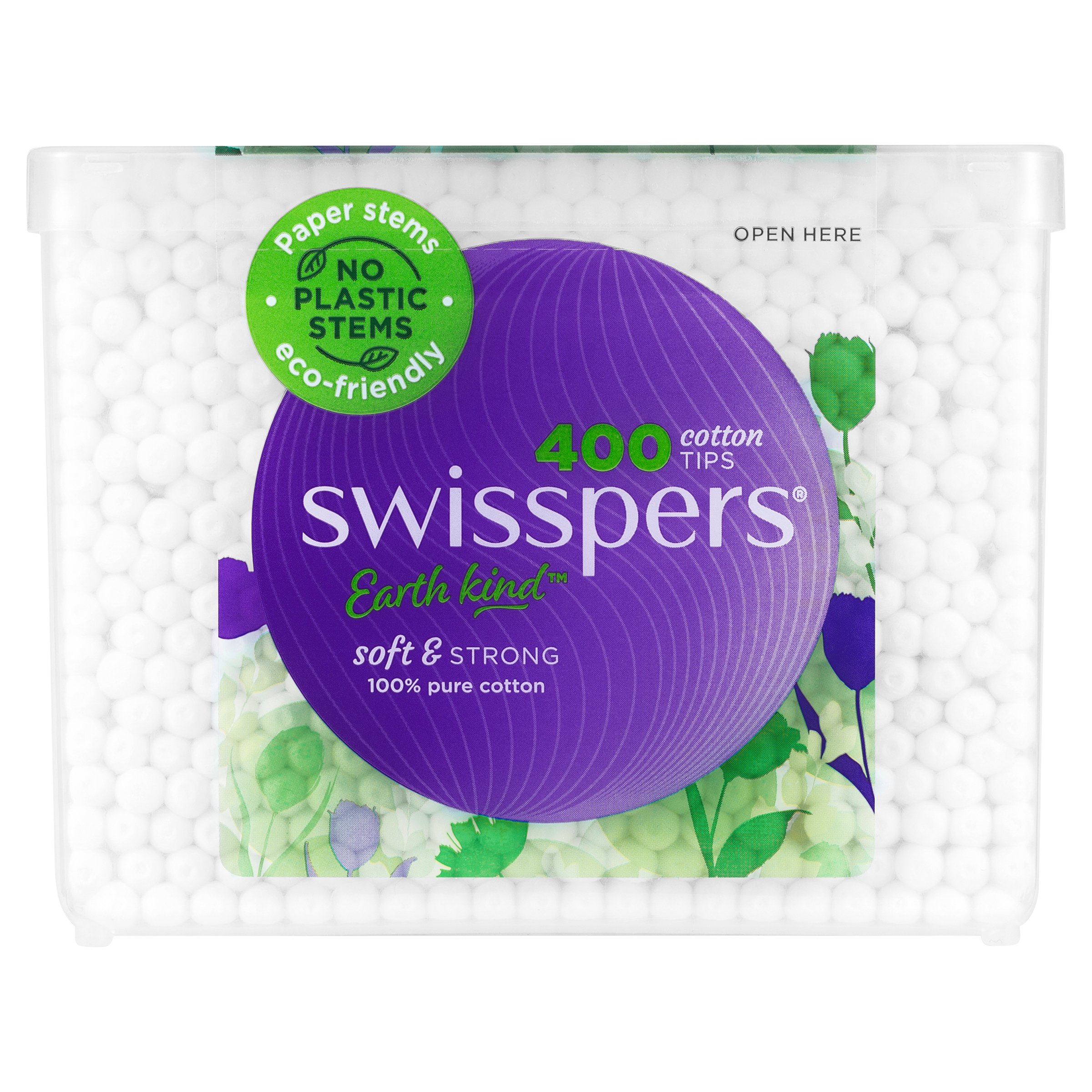 Swisspers Cotton Tips Paper Stems 400 pack - Image 1