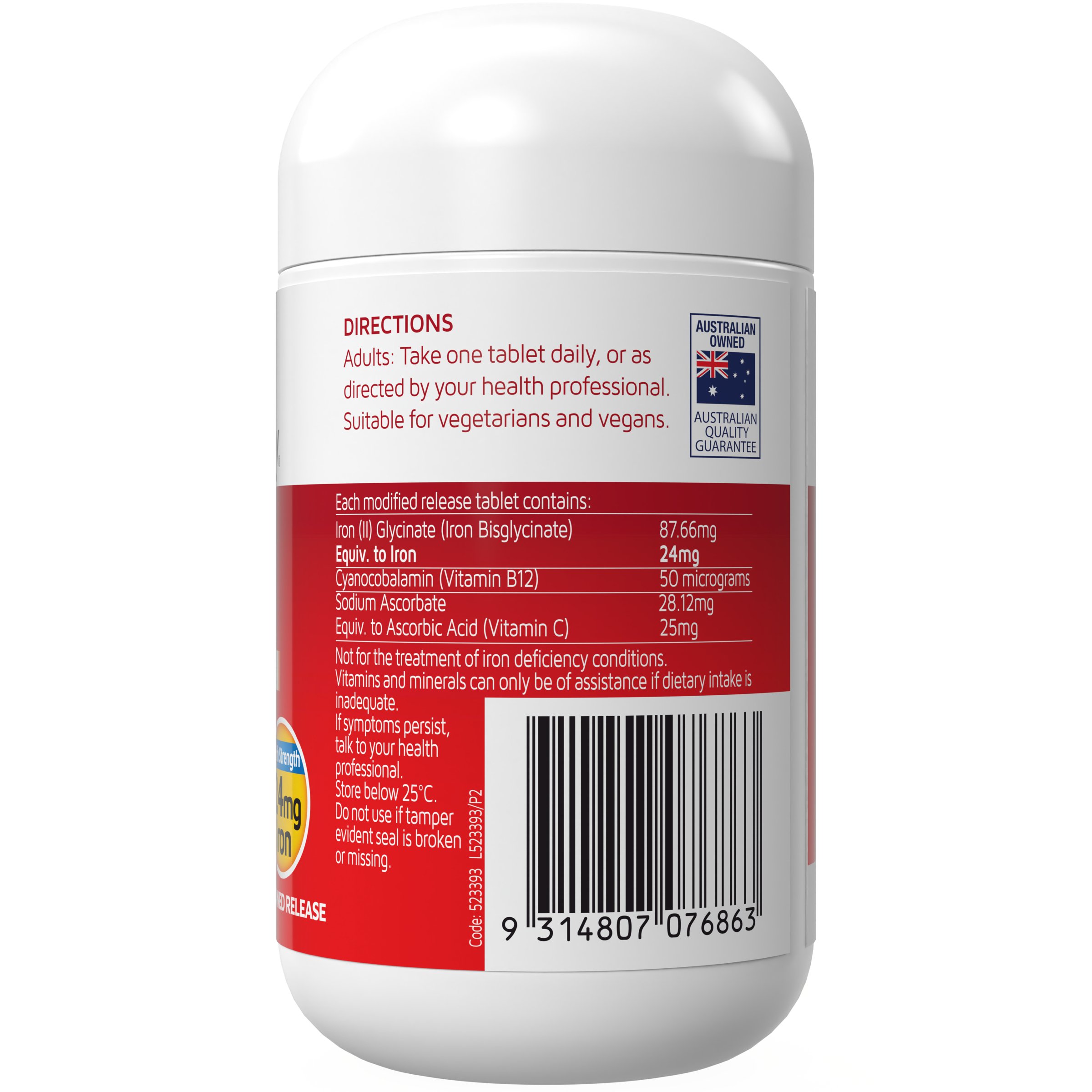 Nature's Way High Strength Iron 30 tablets - Image 3