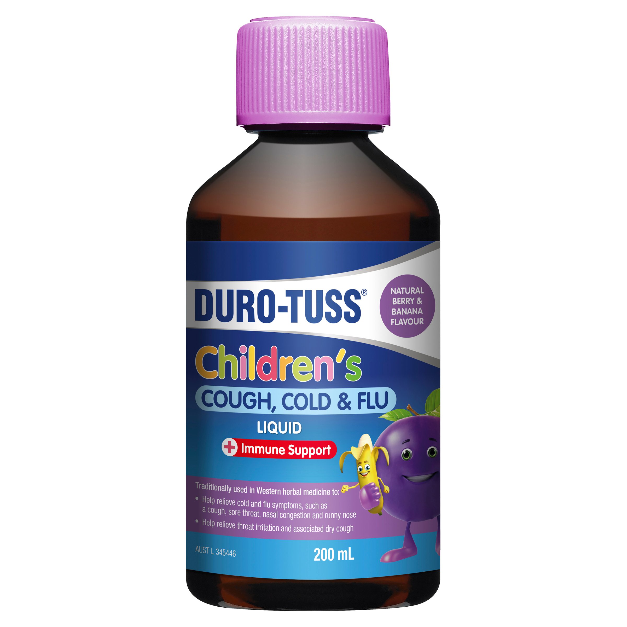 DURO-TUSS Children's Cough, Cold & Flu Liquid 200mL - Image 1