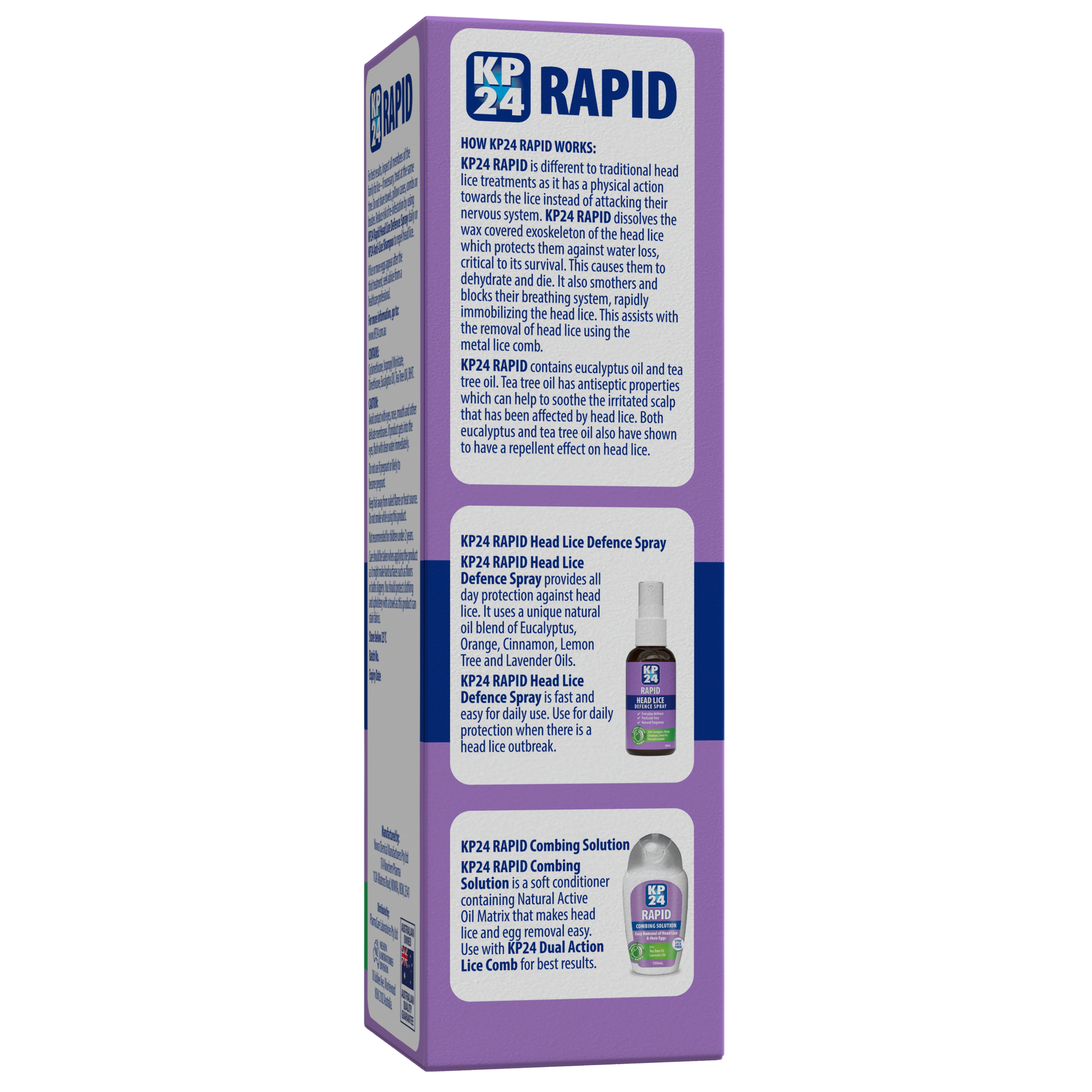 KP24 Rapid Head Lice Family Pack with Comb 1 pack - Image 2