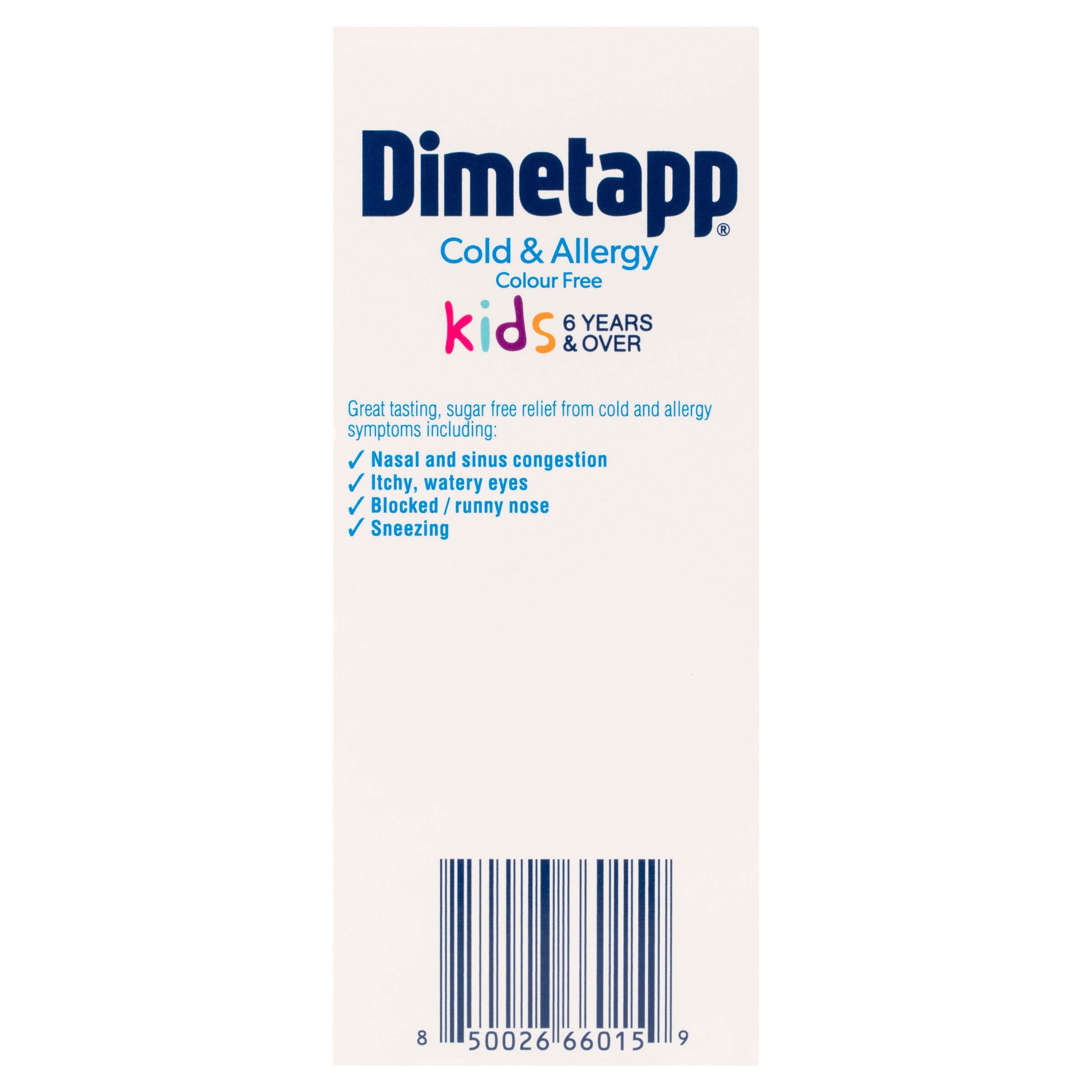 Cold & Allergy Kids 6yrs+ Colour Free 200mL - Image 3
