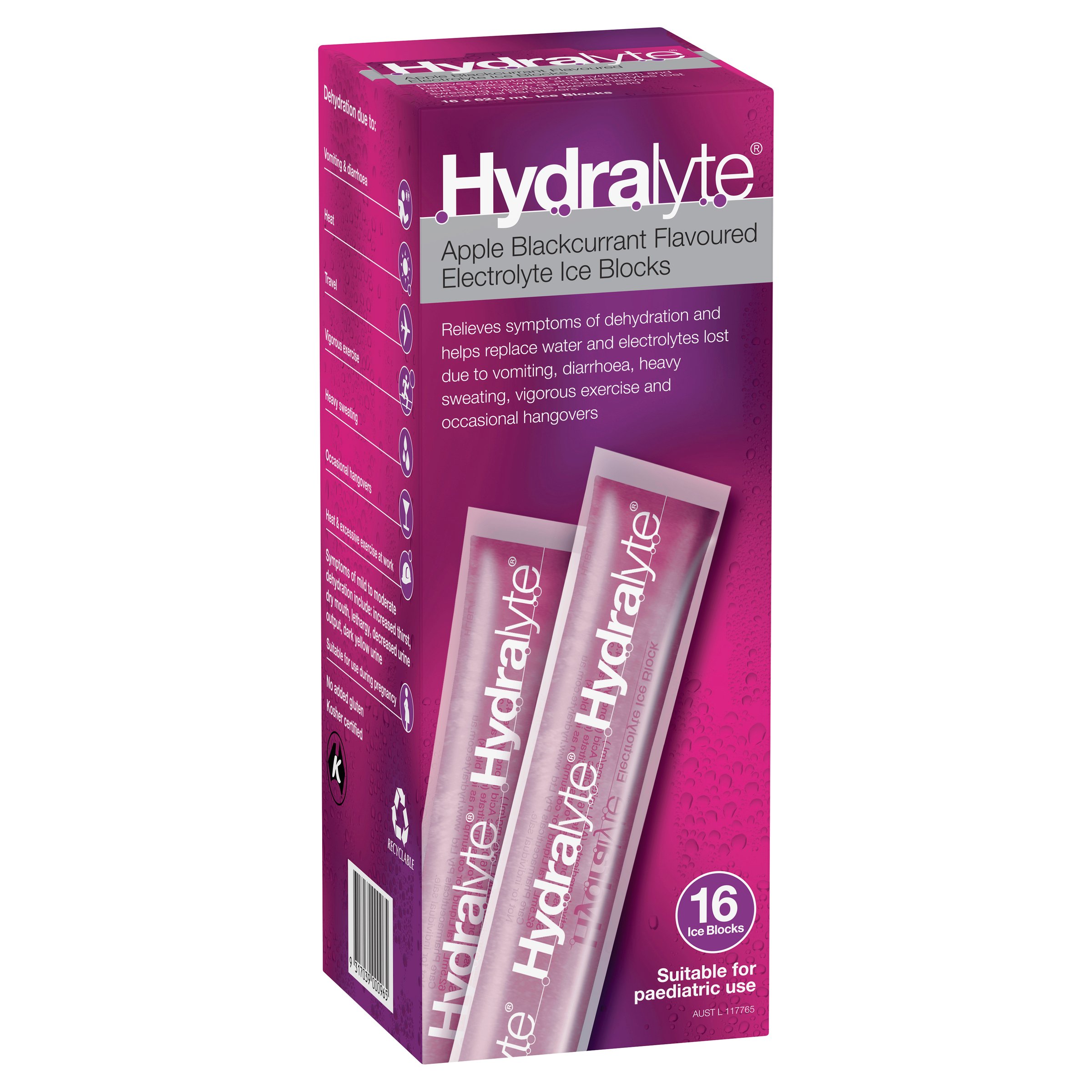 Hydralyte Ice Block Apple/Blackcurrant Flavoured 16 pack - Image 8