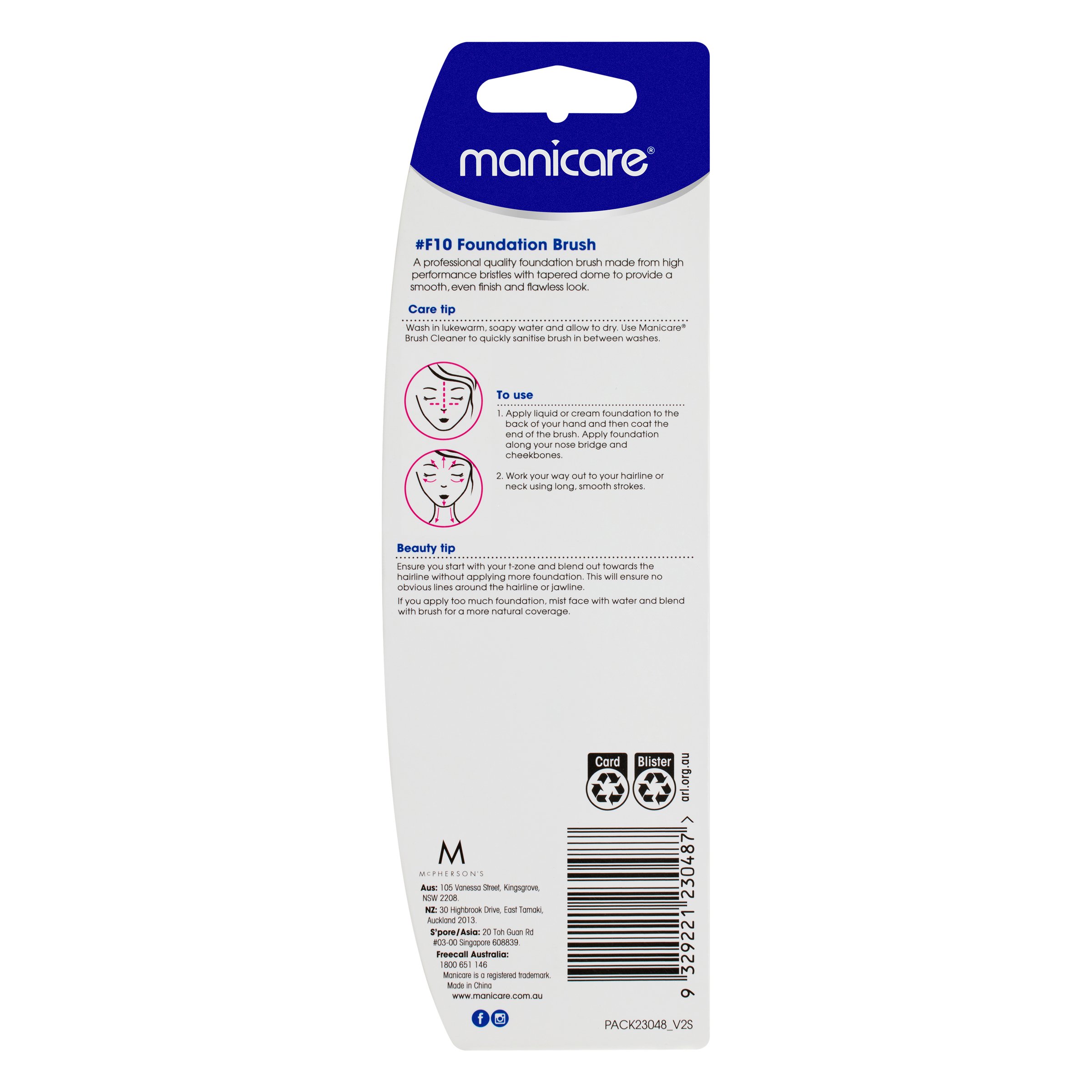Manicare Foundation Brush 1 each - Image 2