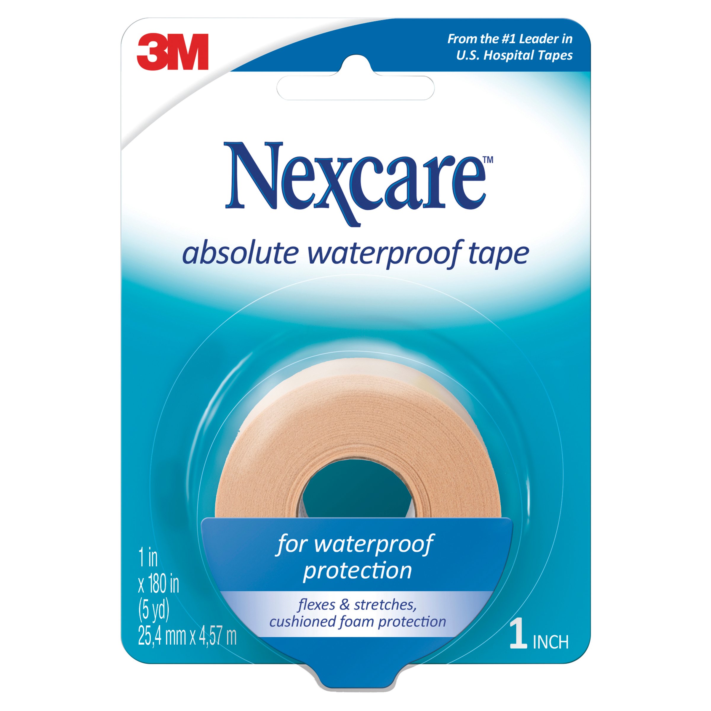 Nexcare Absolute Waterproof Tape 25.4mm X 4.57m - 1 roll - Image 1