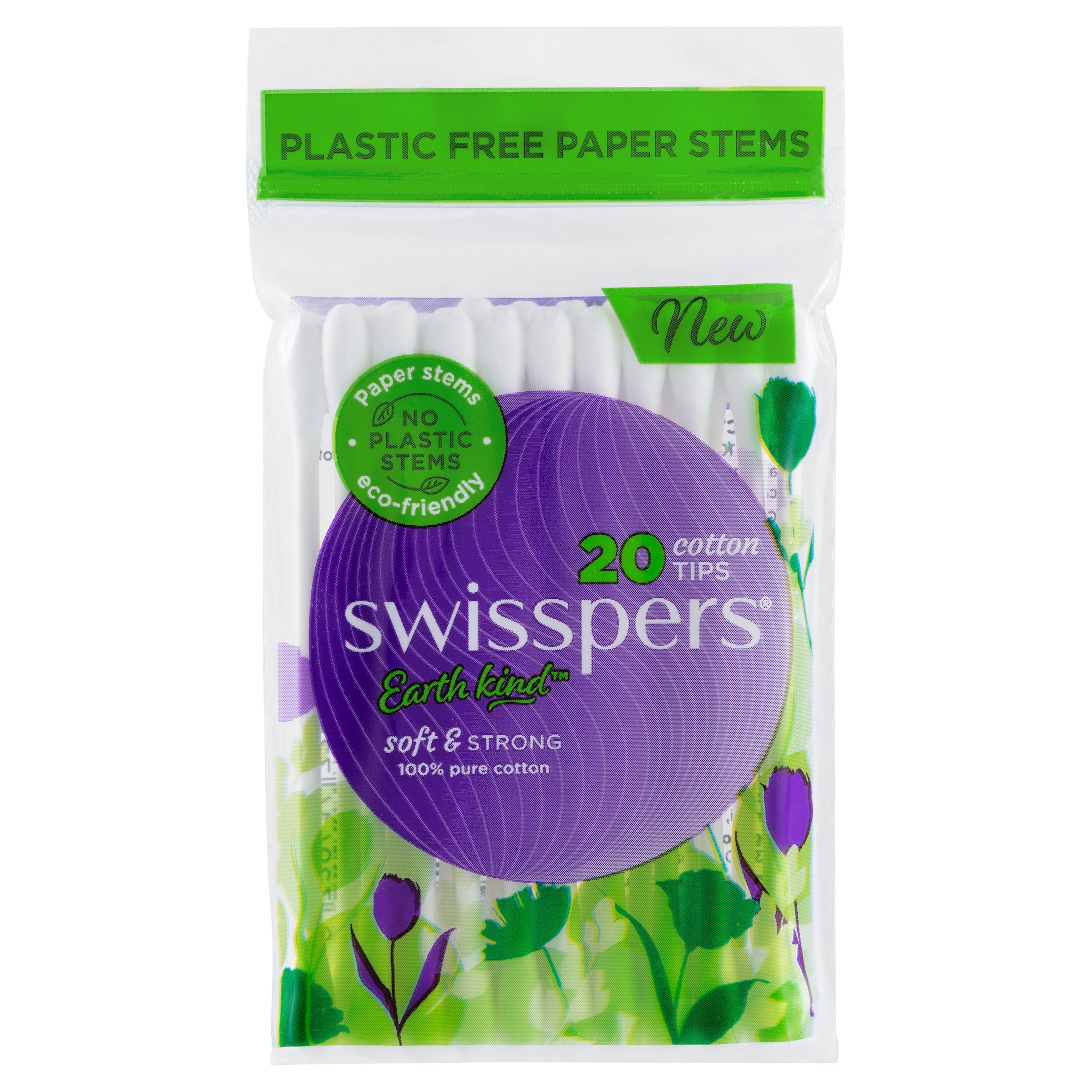 Swisspers Cotton Tips Paper Stems 20 pack - Image 3