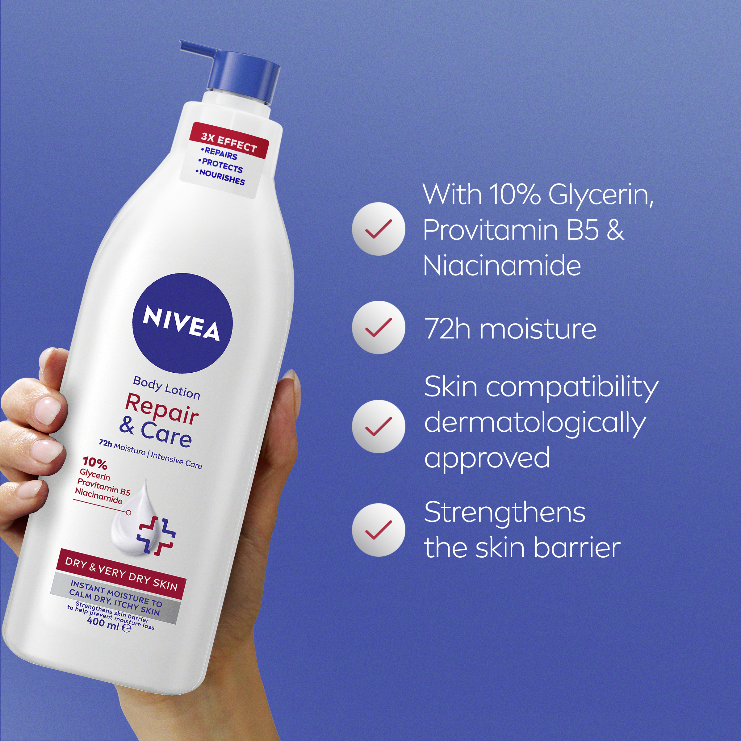 Nivea Repair & Care Body Lotion 400ml - Image 6