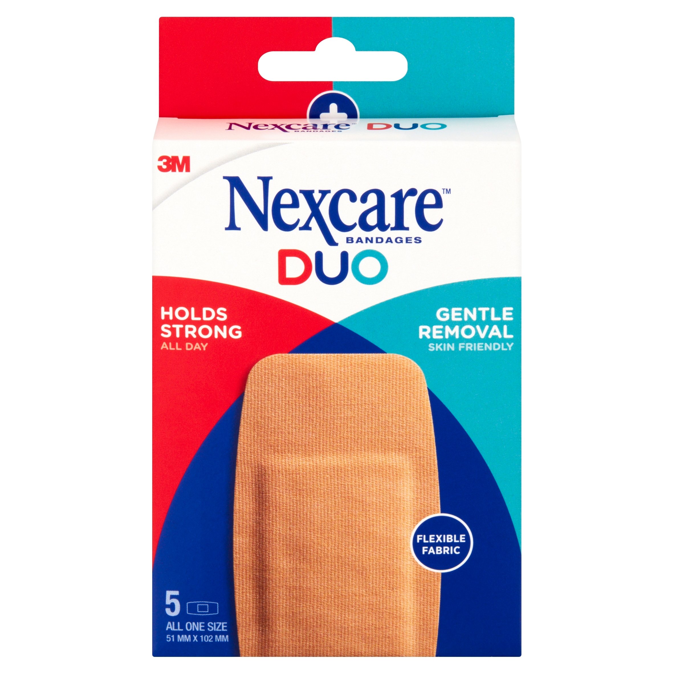 Nexcare DUO Fabric Large 5 pack - Image 1
