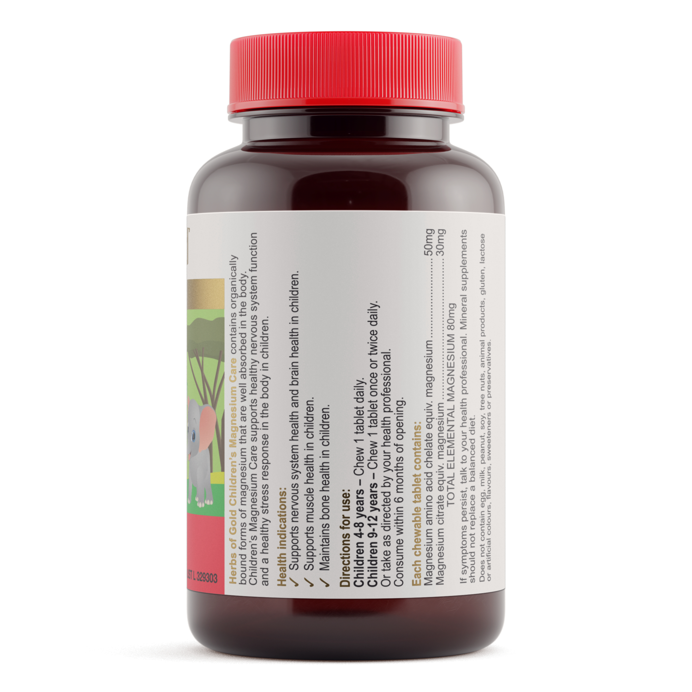 Herbs of Gold Children's Magnesium Care 60 tablets - Image 2