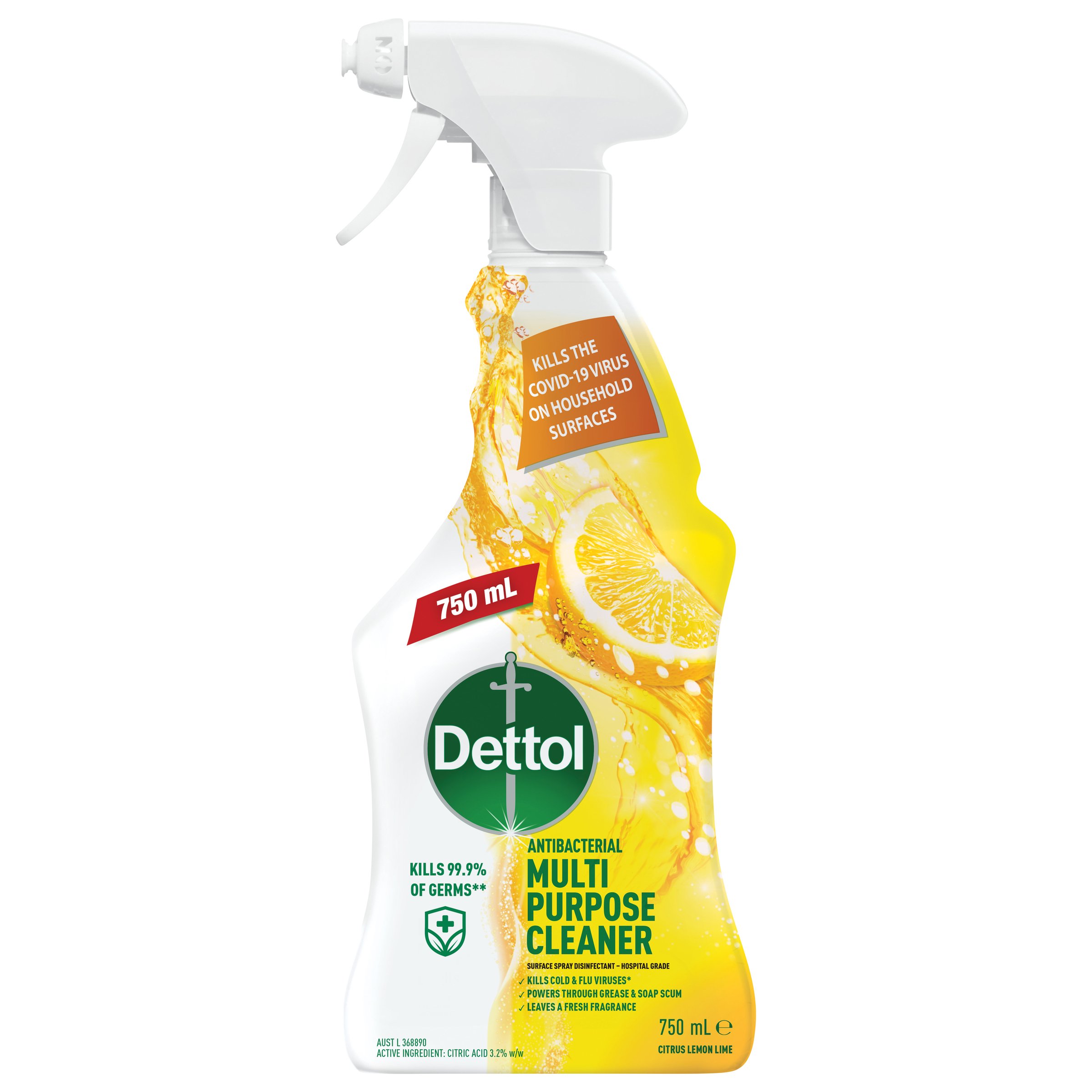 Dettol Multi-Purpose Cleaner Citrus Lemon Lime Trigger 750ml - Image 1