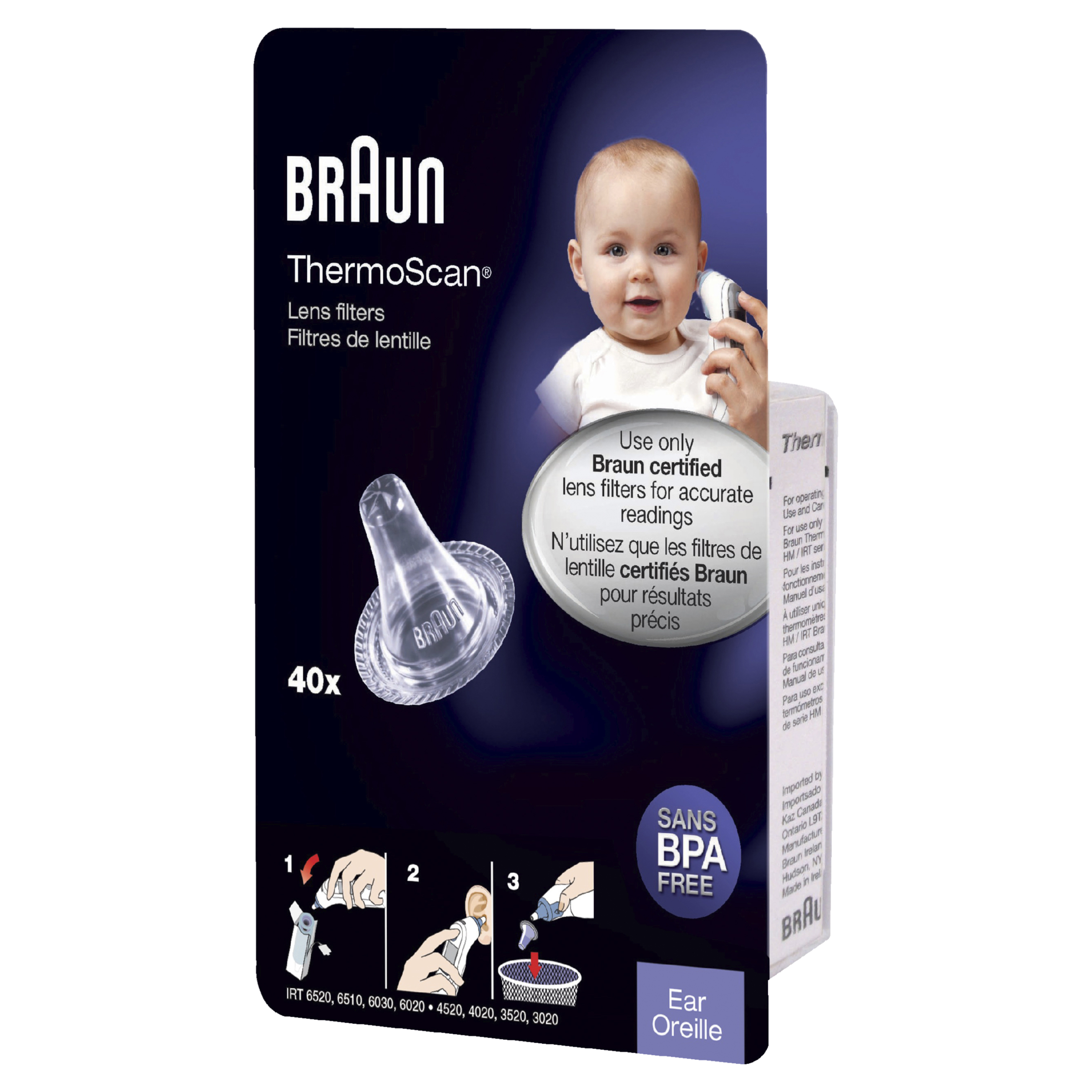 Braun Thermoscan IRT 4020 Ear Thermometer Refills 40 pack - Image 2