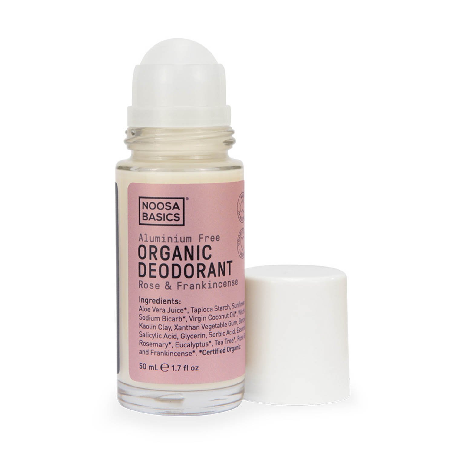 Noosa Basics Deodorant Roll On Rose & Frankincense 50ml