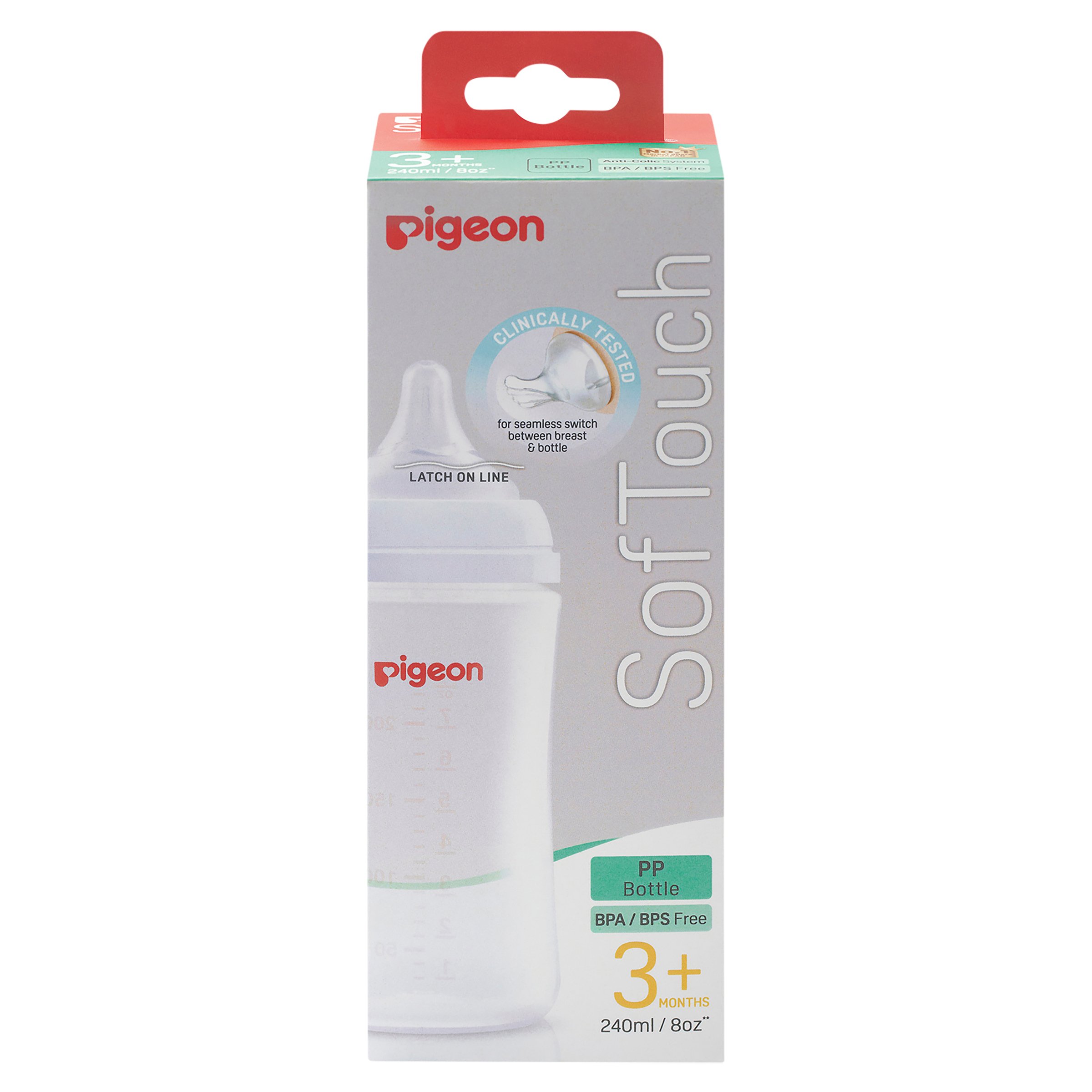 Pigeon Softouch 3 Nursing Bottle PP Medium 240ml - Image 1