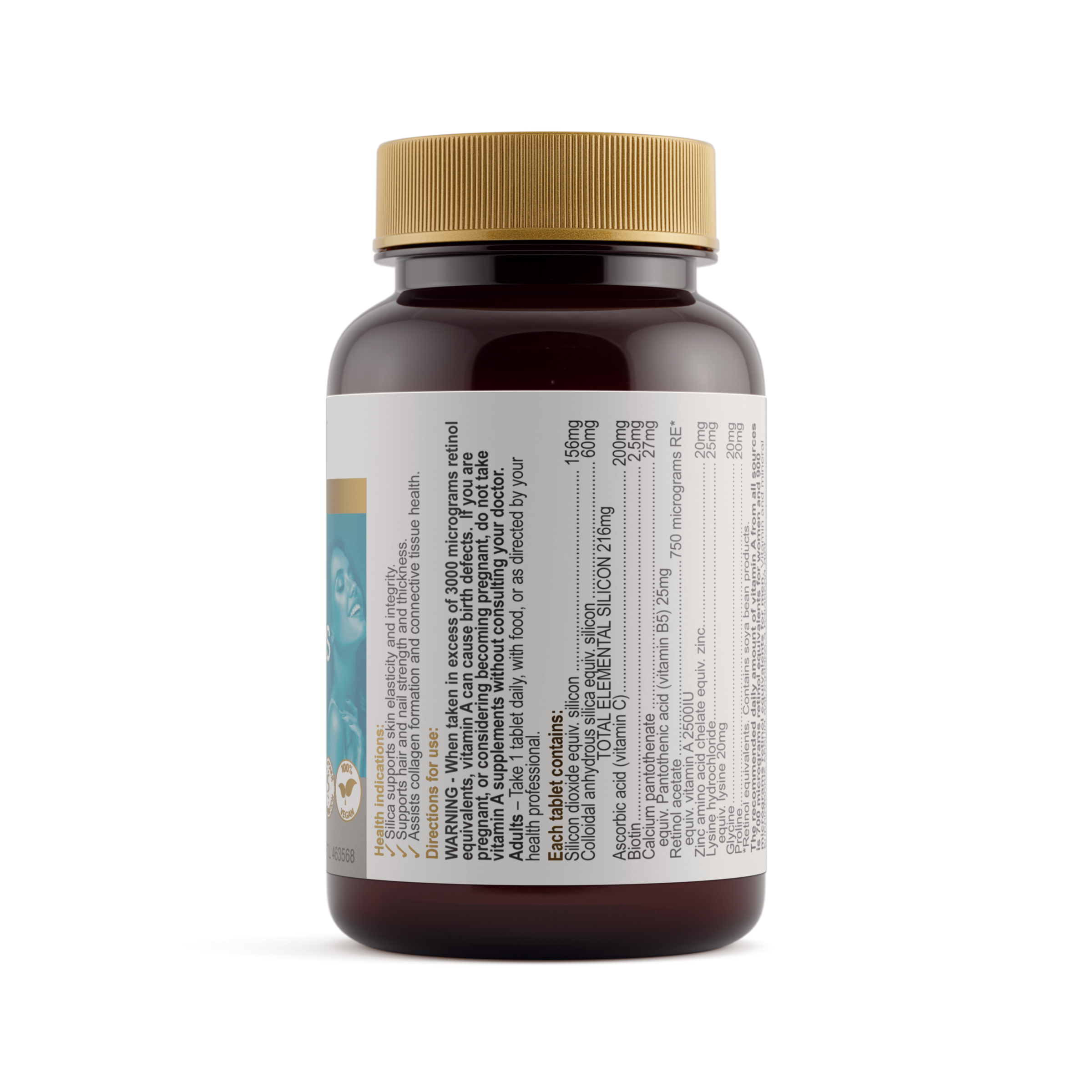 Herbs of Gold Silica Hair Skin & Nails 30 tablets - Image 2