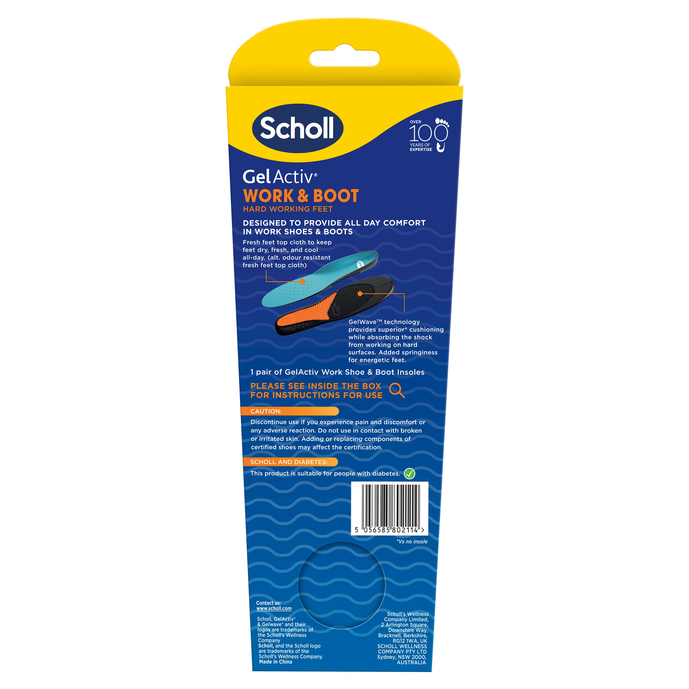 Scholl Gel Activ Insole Work & Boot Small 1 each - Image 2