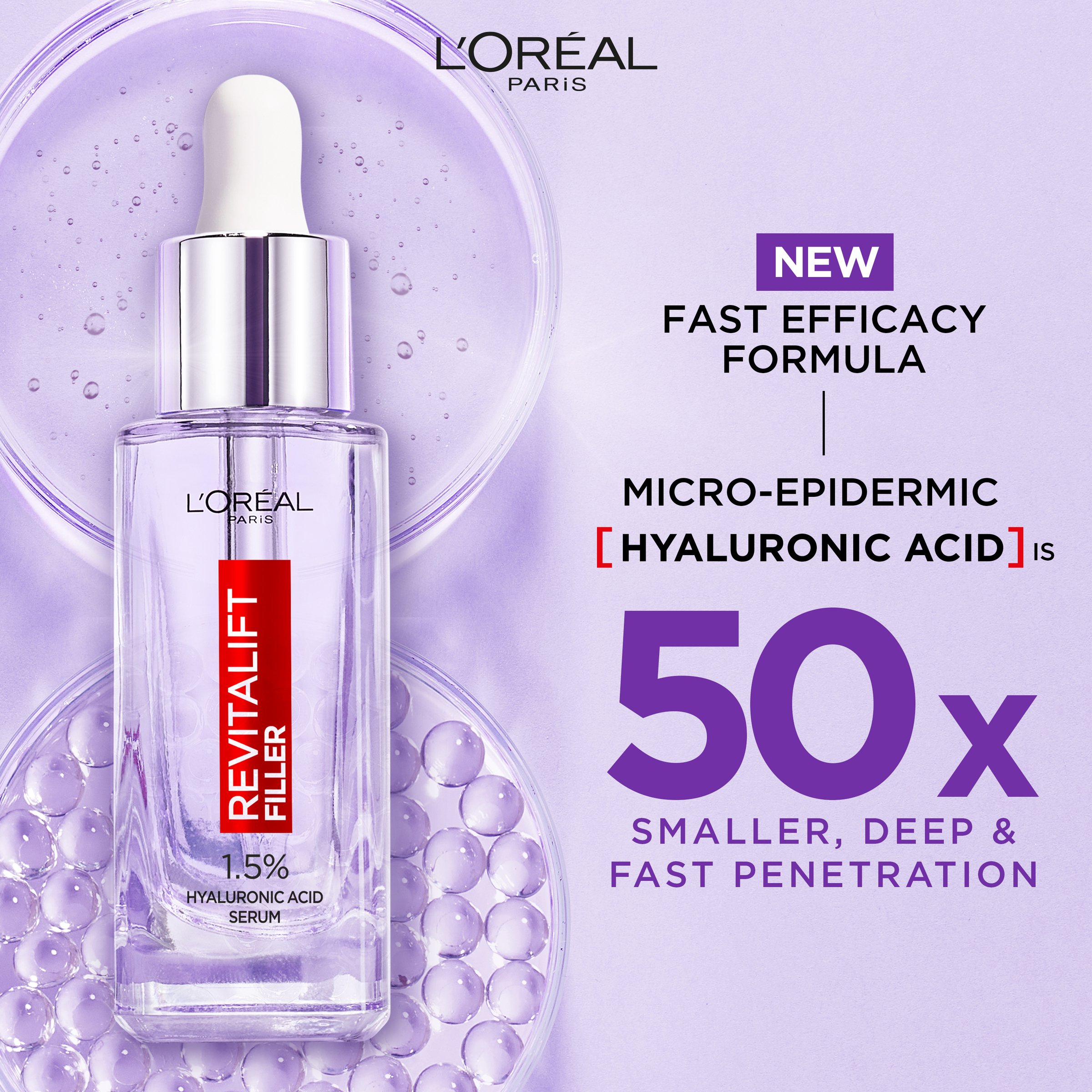 L'Oreal Paris Revitalift Filler 1.5% HA Anti-Wrinkle Serum 30ml - Image 7