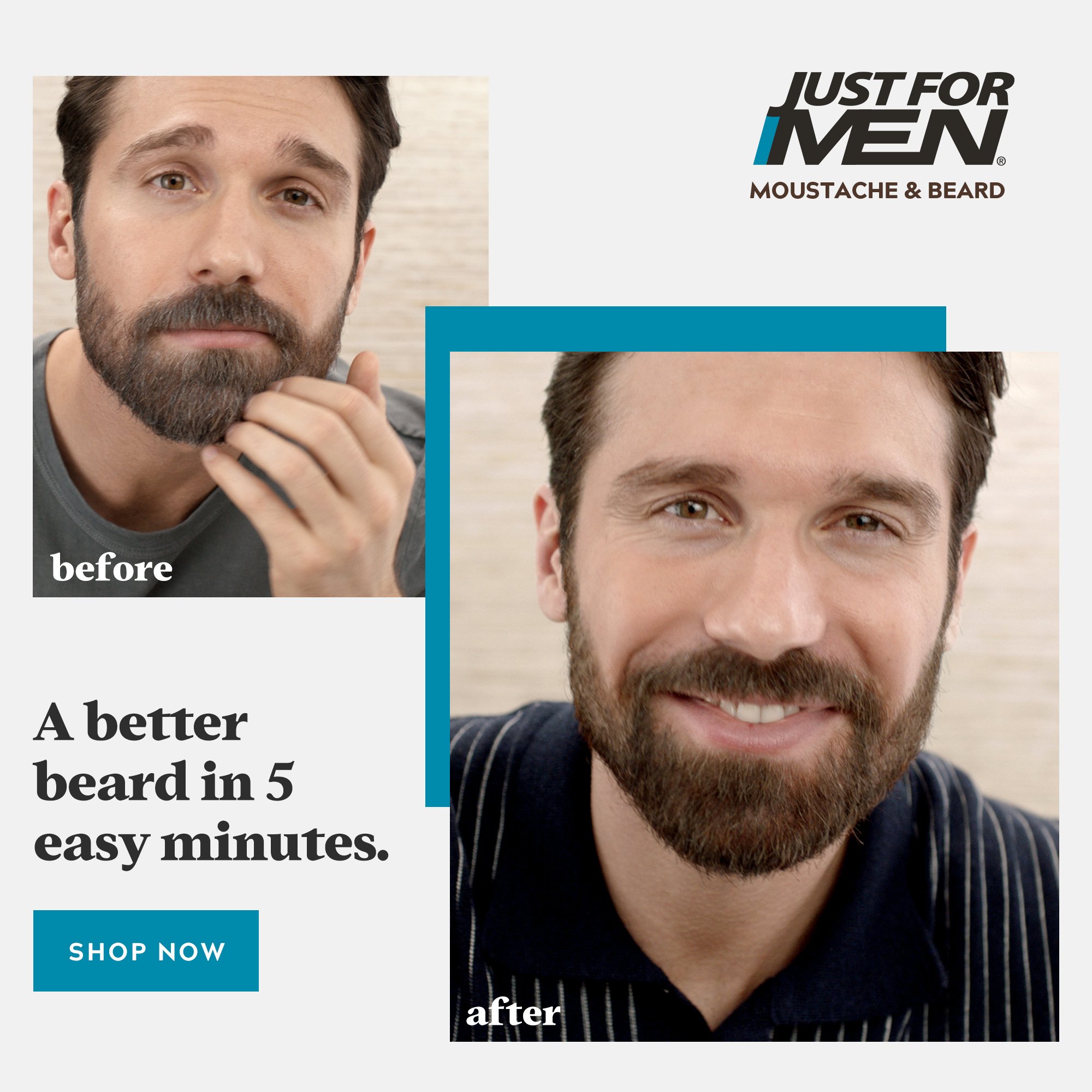 Just For Men Brush-In Colour Gel Beard Dark Brown-Black 1 pack - Image 6