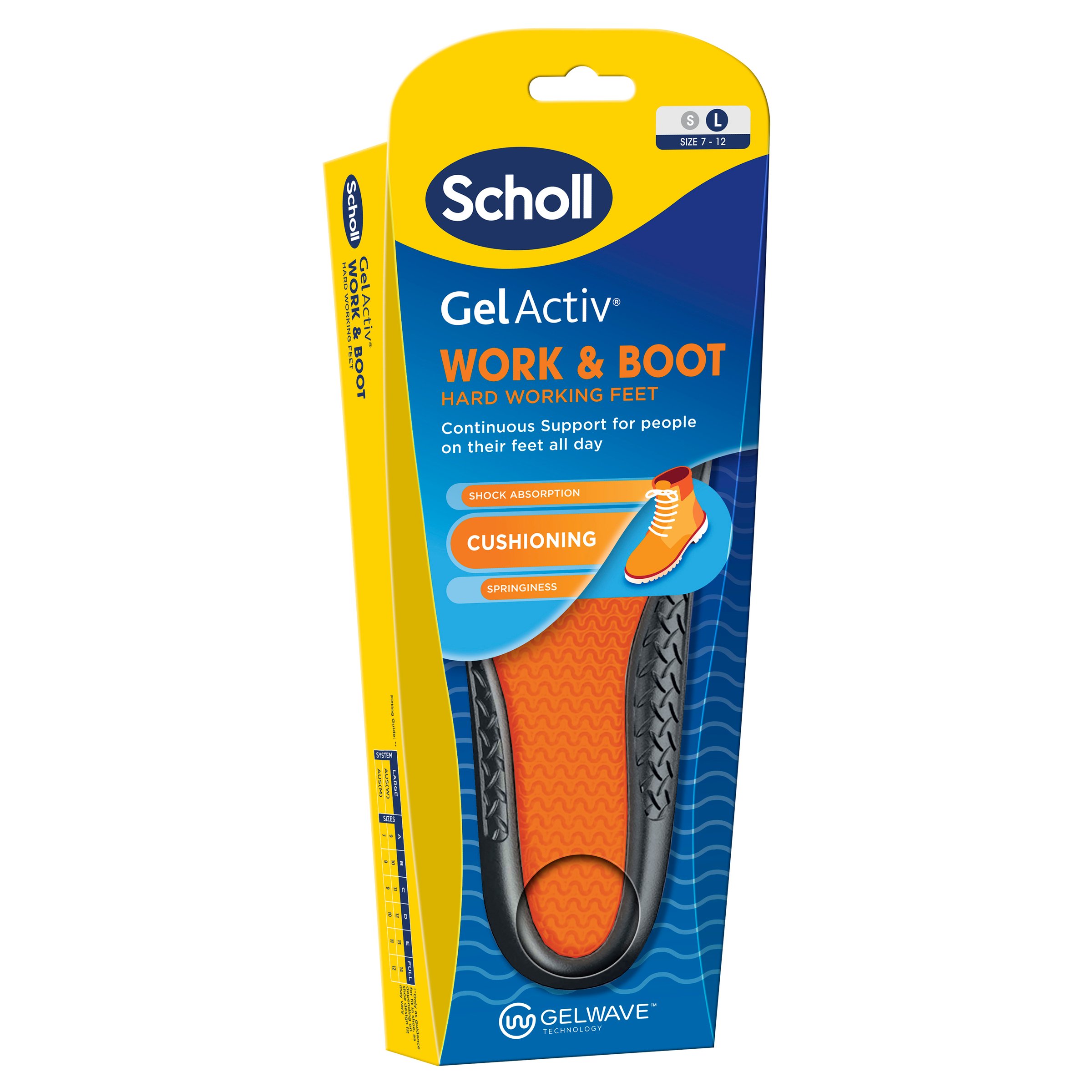 Scholl Gel Activ Insole Work & Boot Large 1 each - Image 8