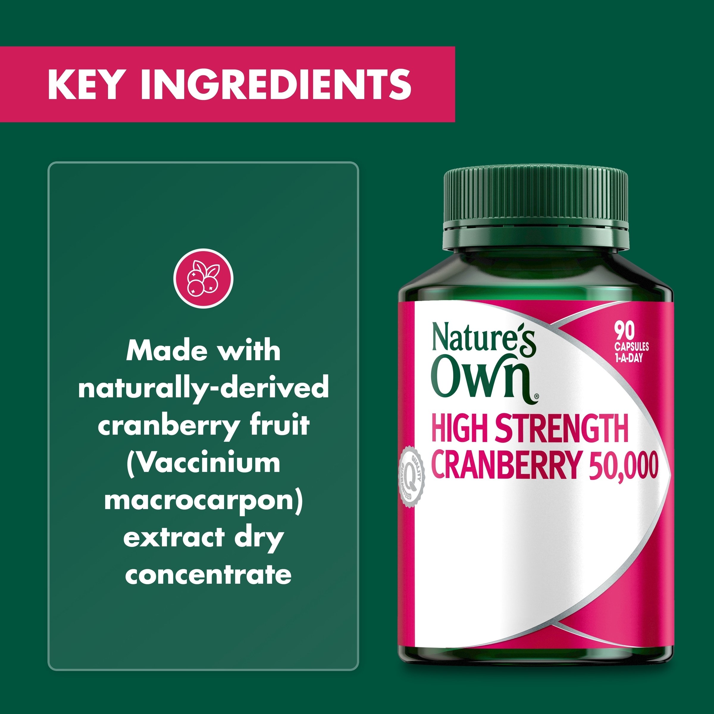 Nature's Own Cranberry 50,000mg - 90 capsules - Image 9
