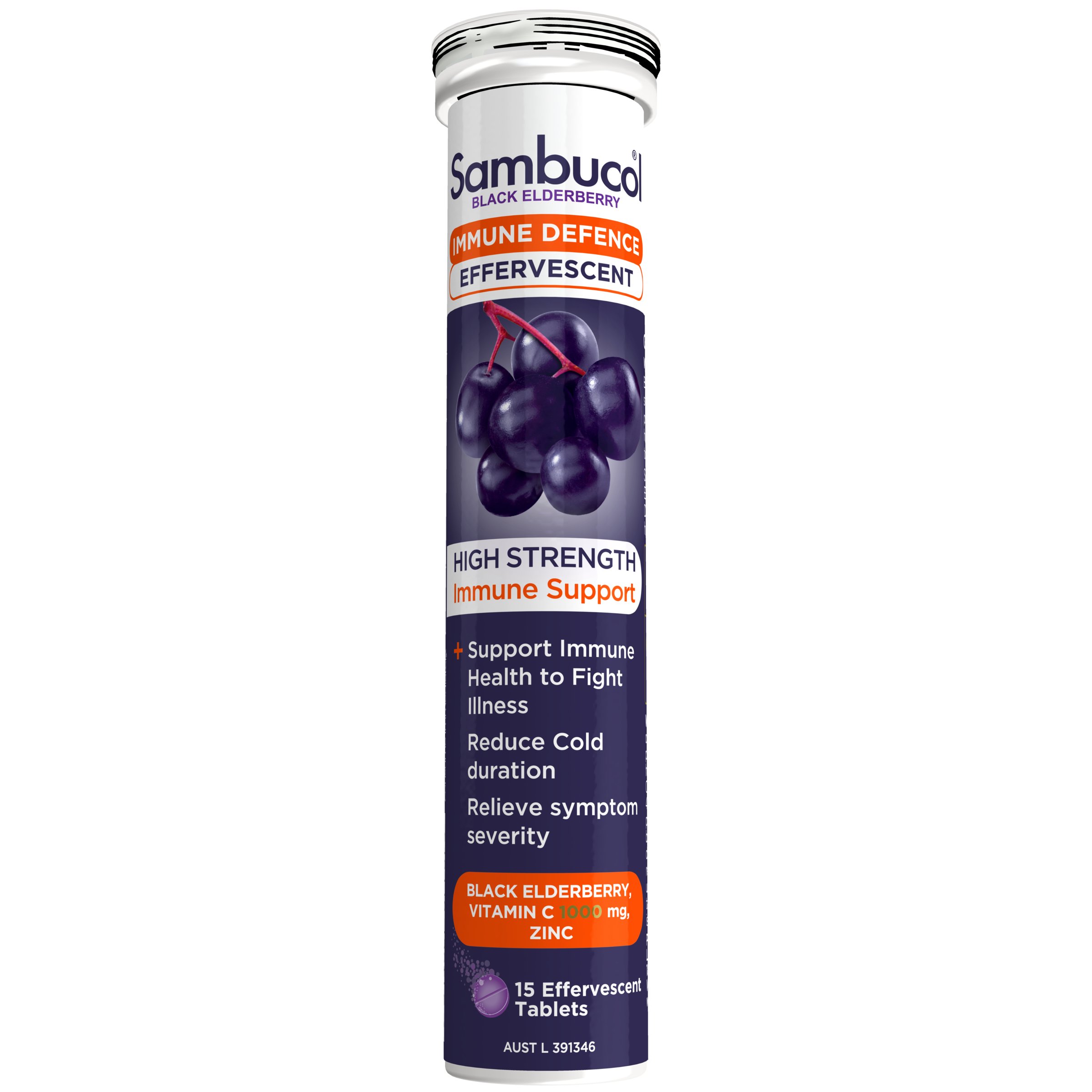 Sambucol Black Elderberry Immune Defence Effervescent 15 tablets - Image 1