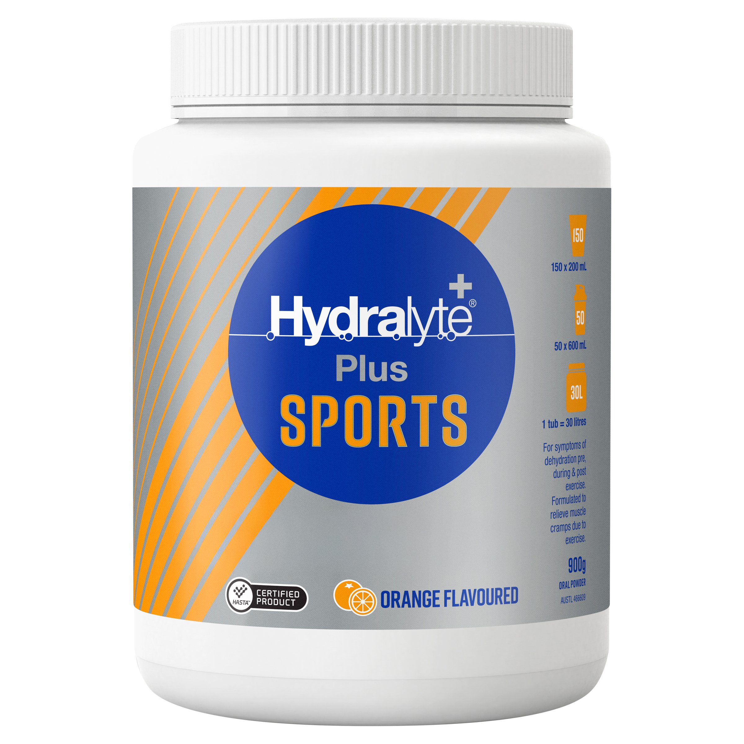 Hydralyte Plus Sports Orange Flavoured Powder Tub 900g - Image 5