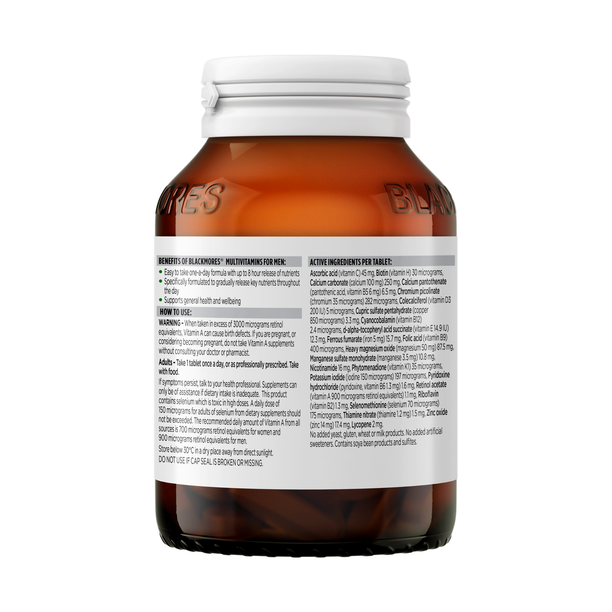 Blackmores Sustained Release Multivitamins For Men 90 tablets - Image 3