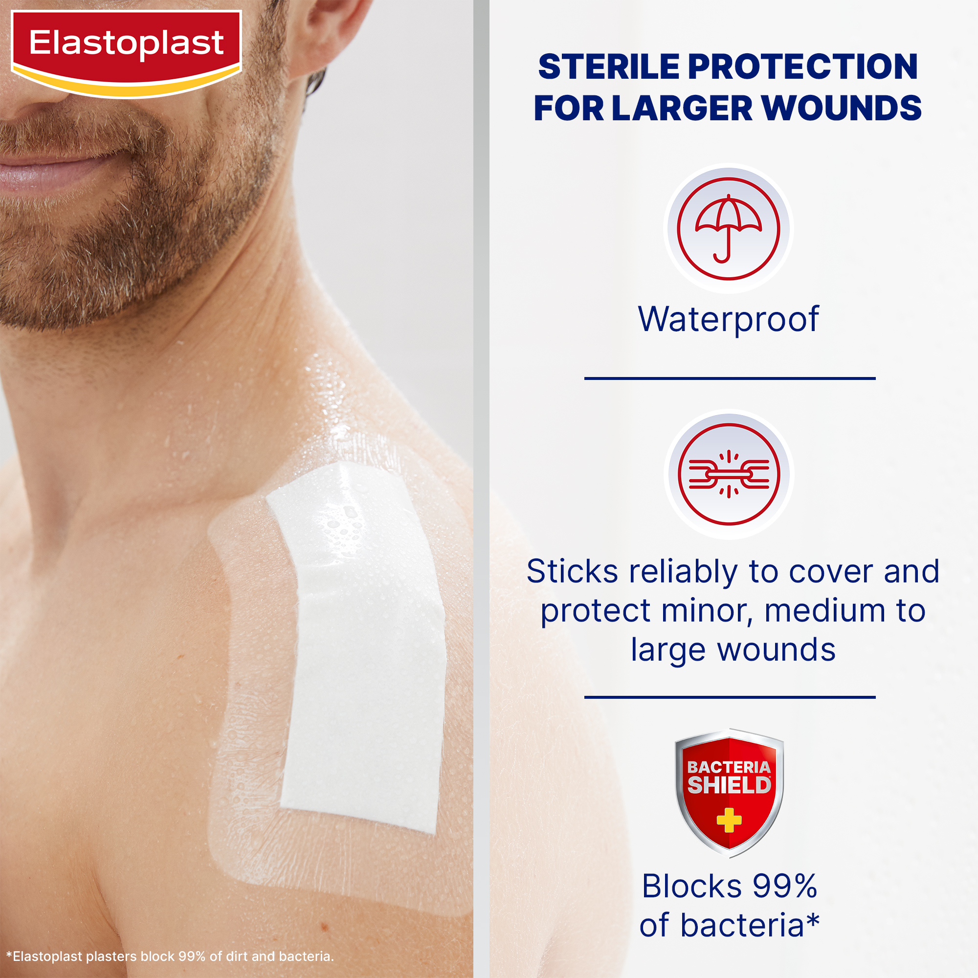 Elastoplast Waterproof 4 Extra Large Dressing 10 X 20cm 5 - 1 each - Image 3