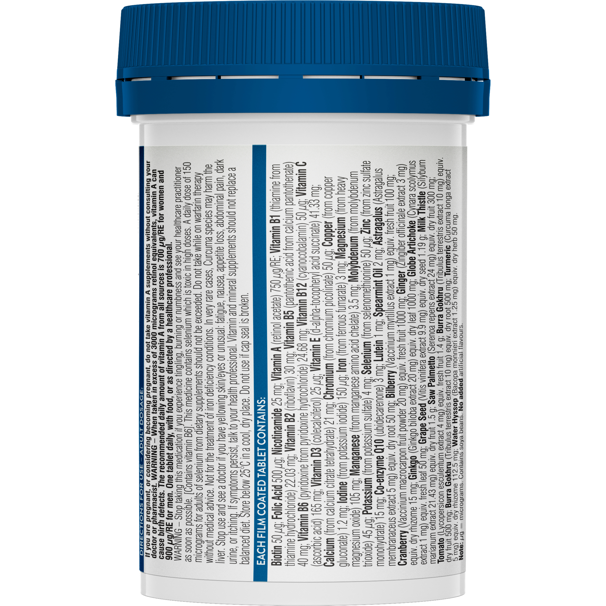 Swisse Ultivite Men's 50 + Multivitamin 60 tablets - Image 2
